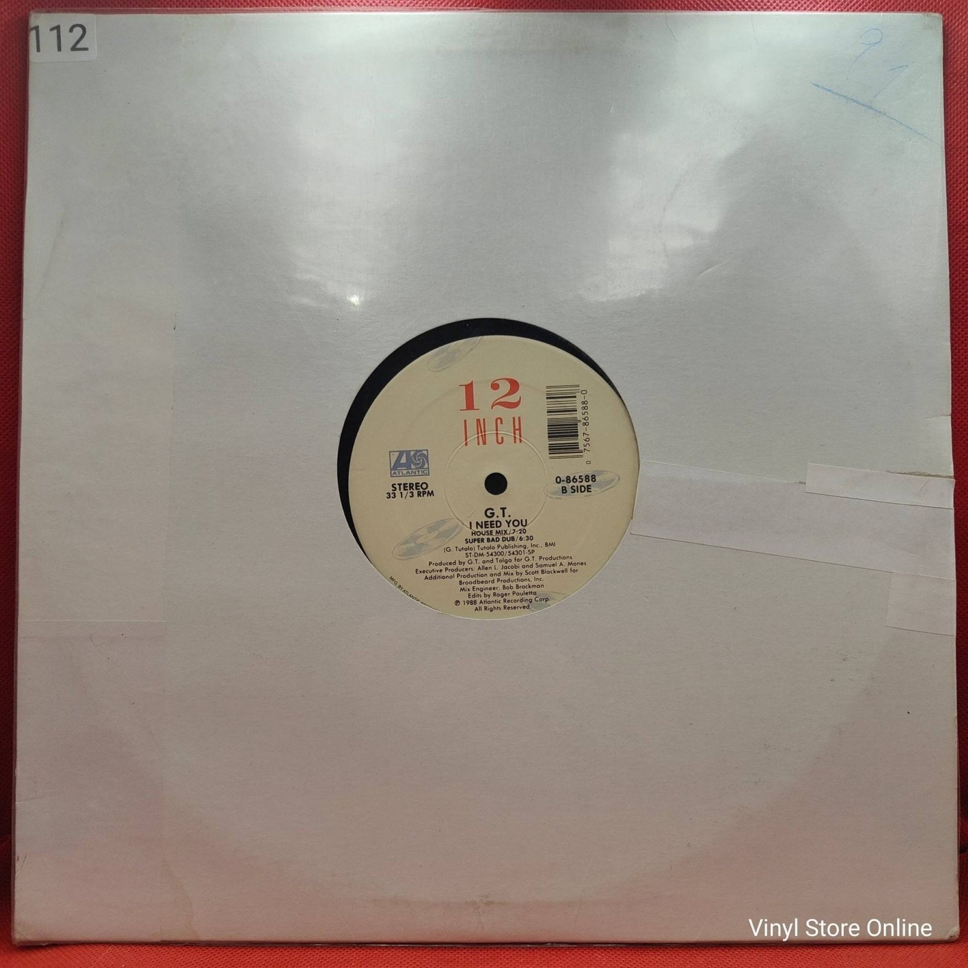 G.T. ‎– I Need You - Vinyl Store Online