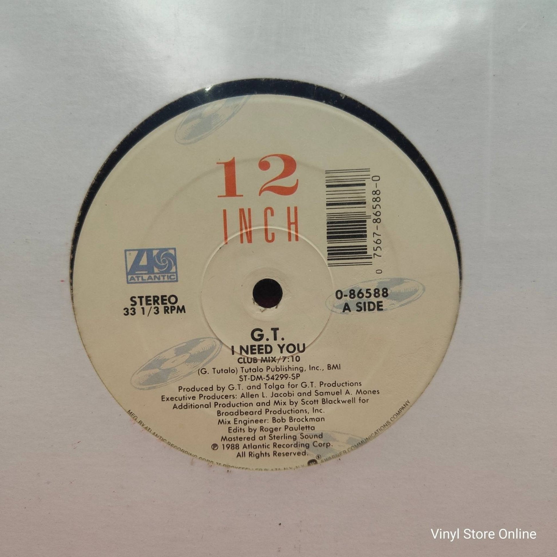 G.T. ‎– I Need You - Vinyl Store Online