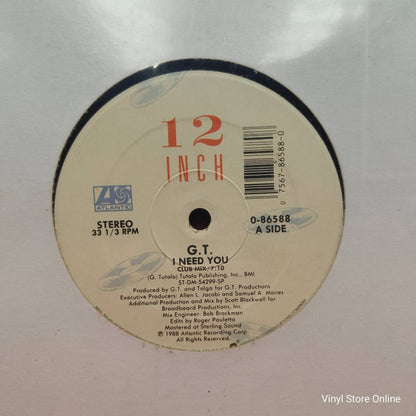 G.T. ‎– I Need You - Vinyl Store Online
