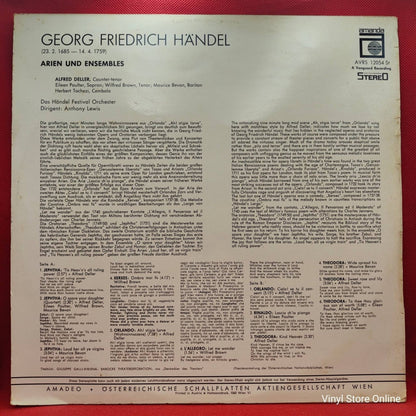 Händel, Alfred Deller ‎– Arien Und Ensembles - Vinyl Store Online