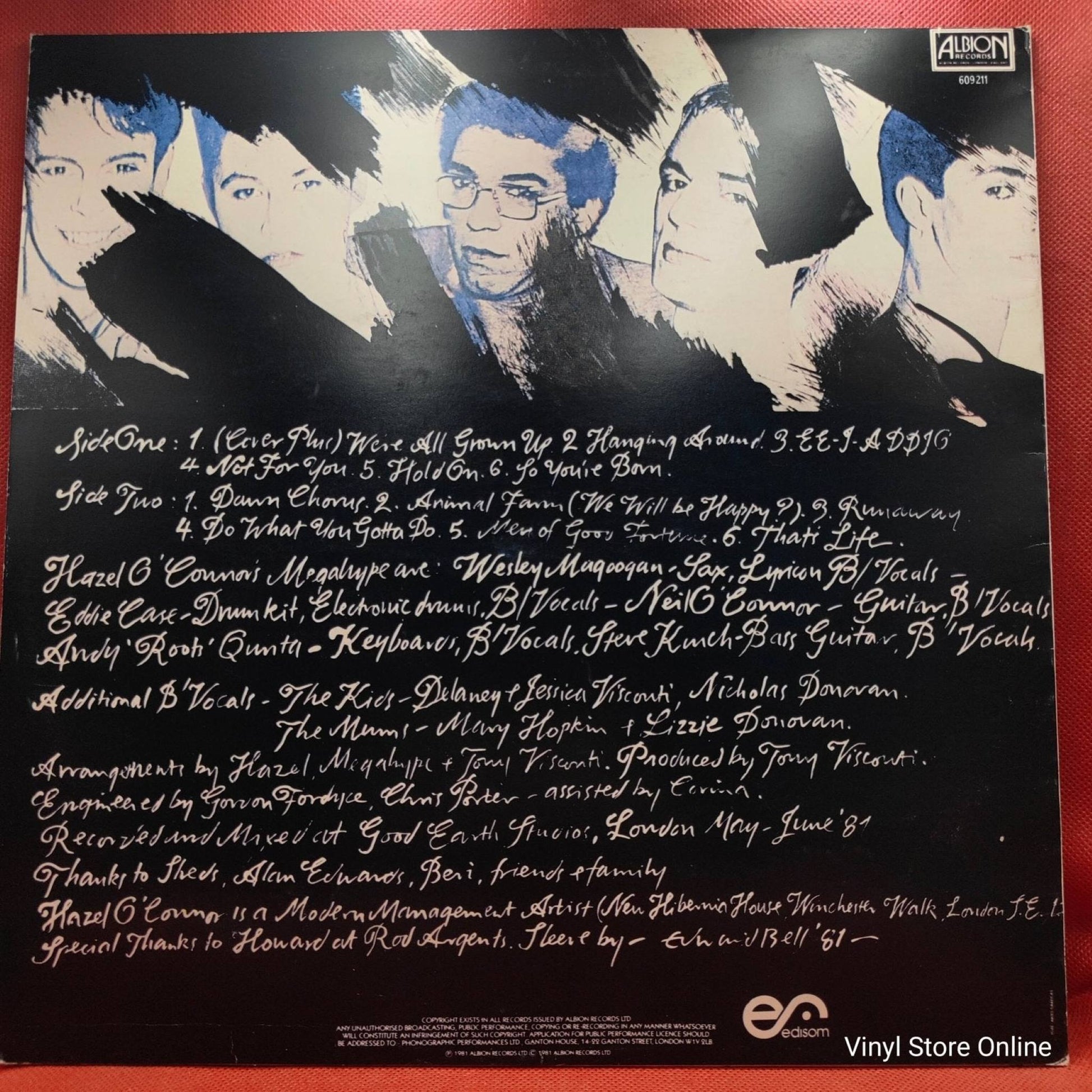 Hazel O'Connor ‎– Cover Plus - Vinyl Store Online