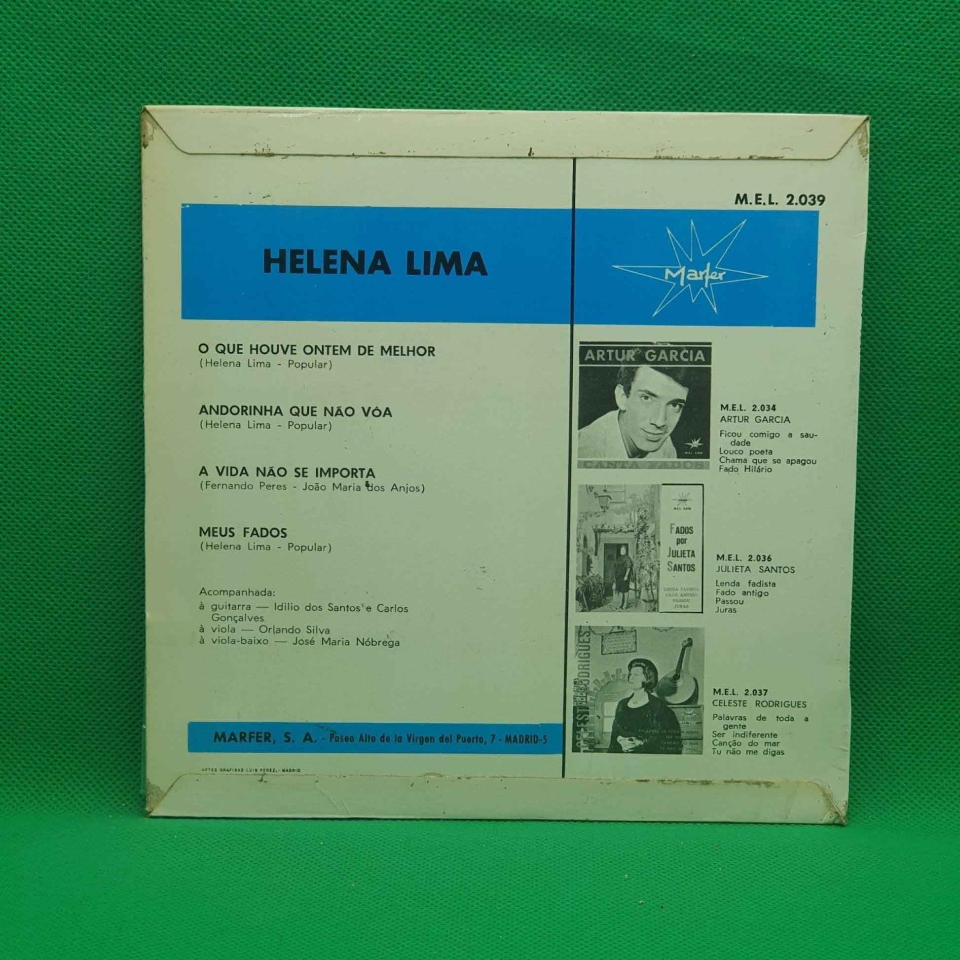Helena Lima ‎– Fados - Vinyl Store Online