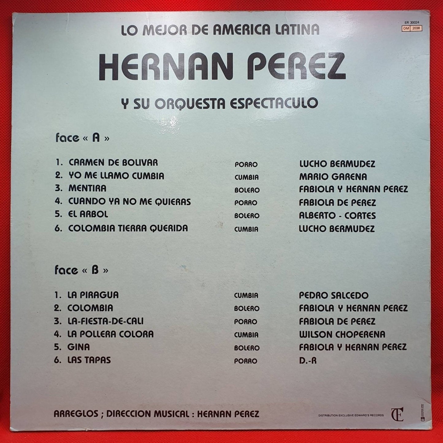 Hernan Perez Y Su Orquesta Espectaculo – Lo Mejor De America Latina - Vinyl Store Online