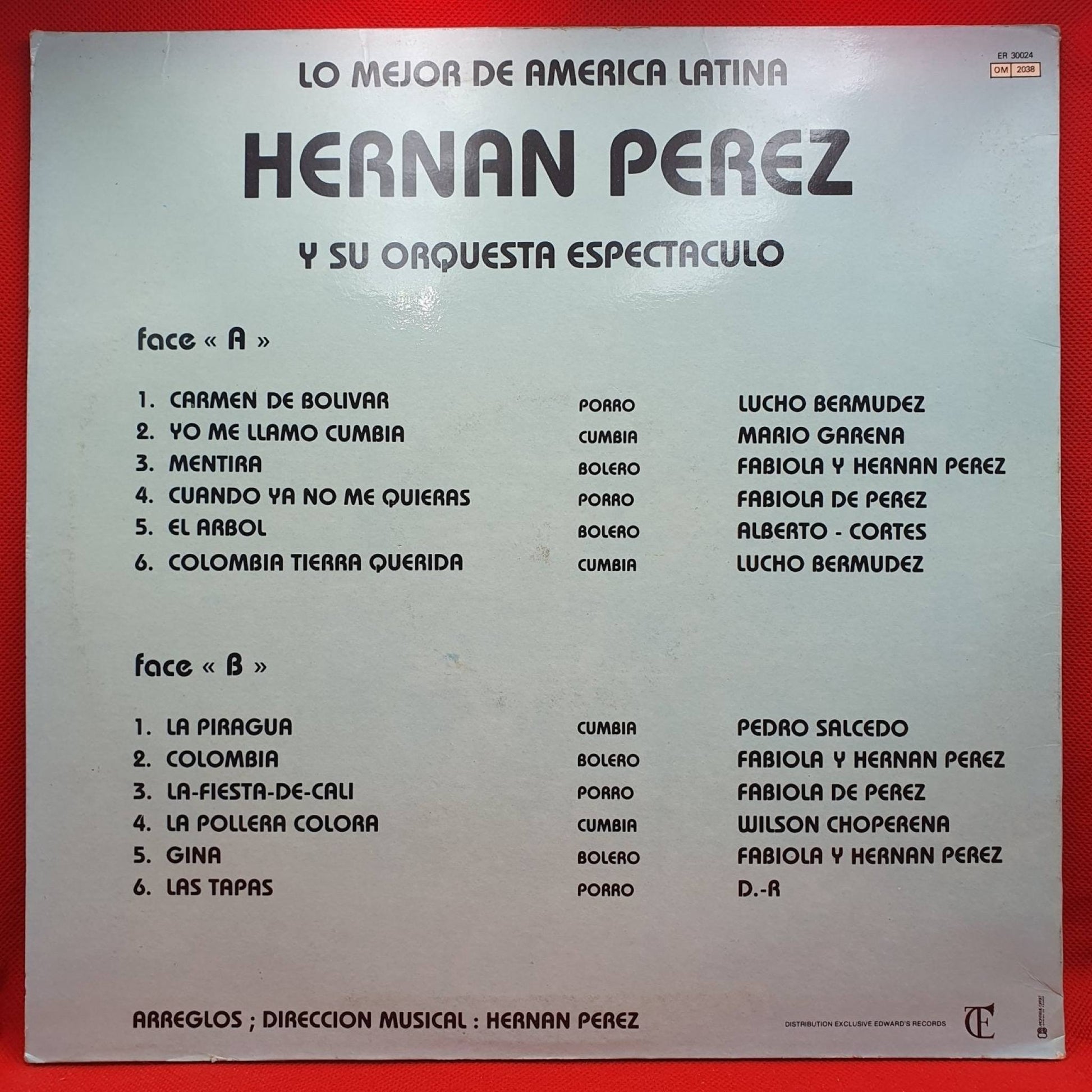 Hernan Perez Y Su Orquesta Espectaculo – Lo Mejor De America Latina - Vinyl Store Online
