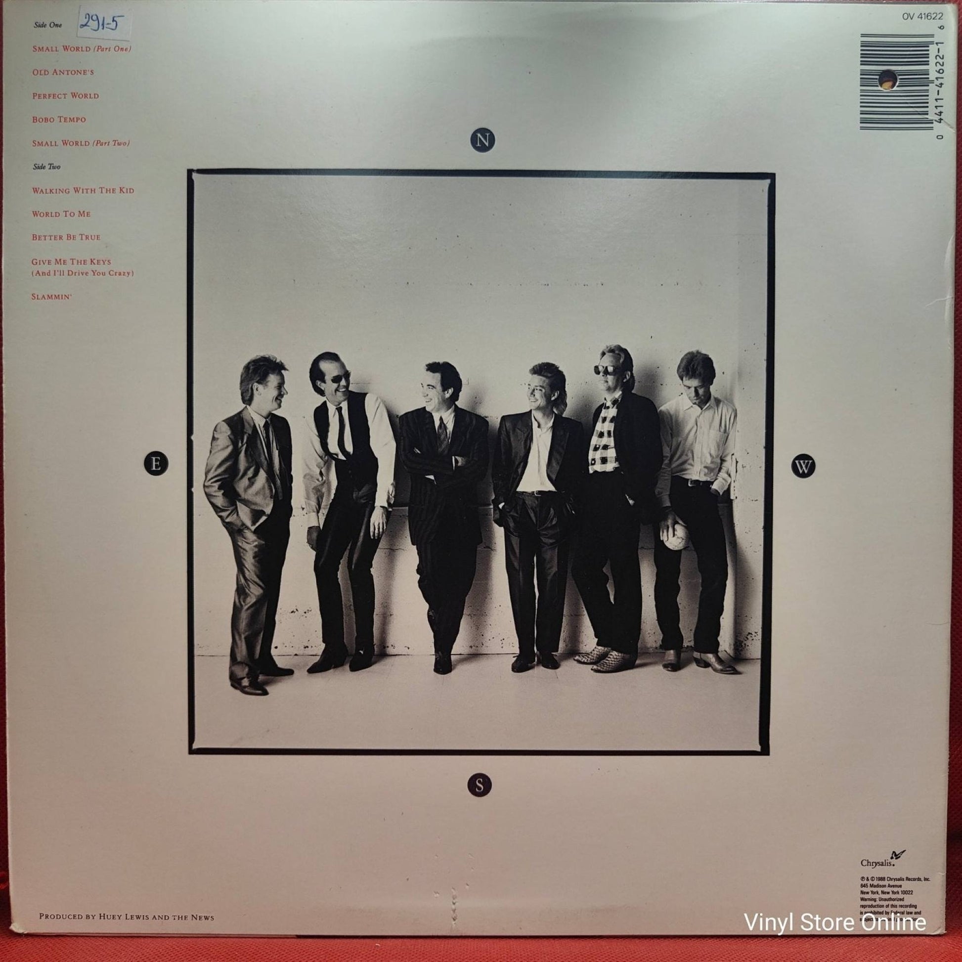 Huey Lewis & The News ‎– Small World - Vinyl Store Online