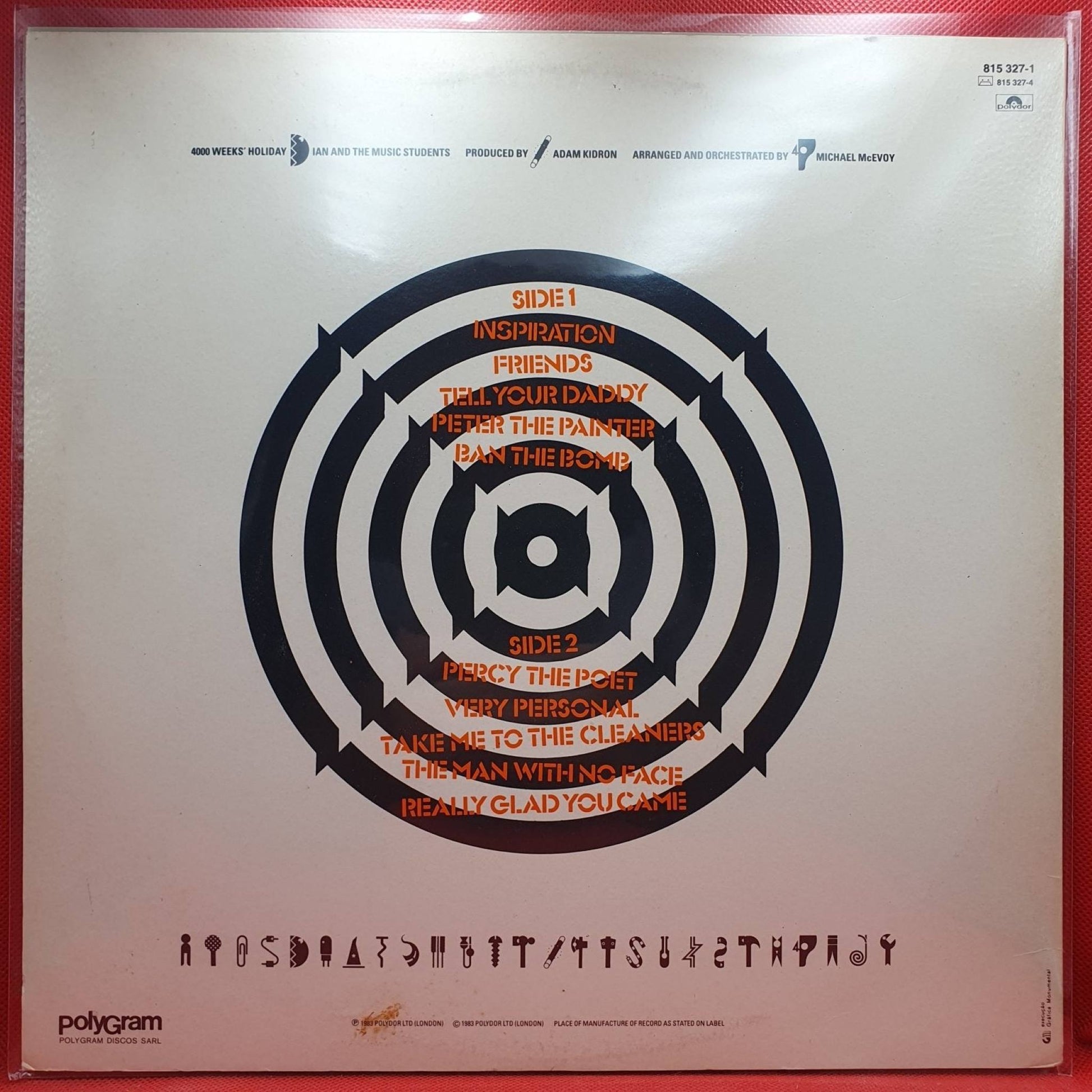 Ian Dury And The Music Students ‎– 4.000 Weeks' Holiday - Vinyl Store Online
