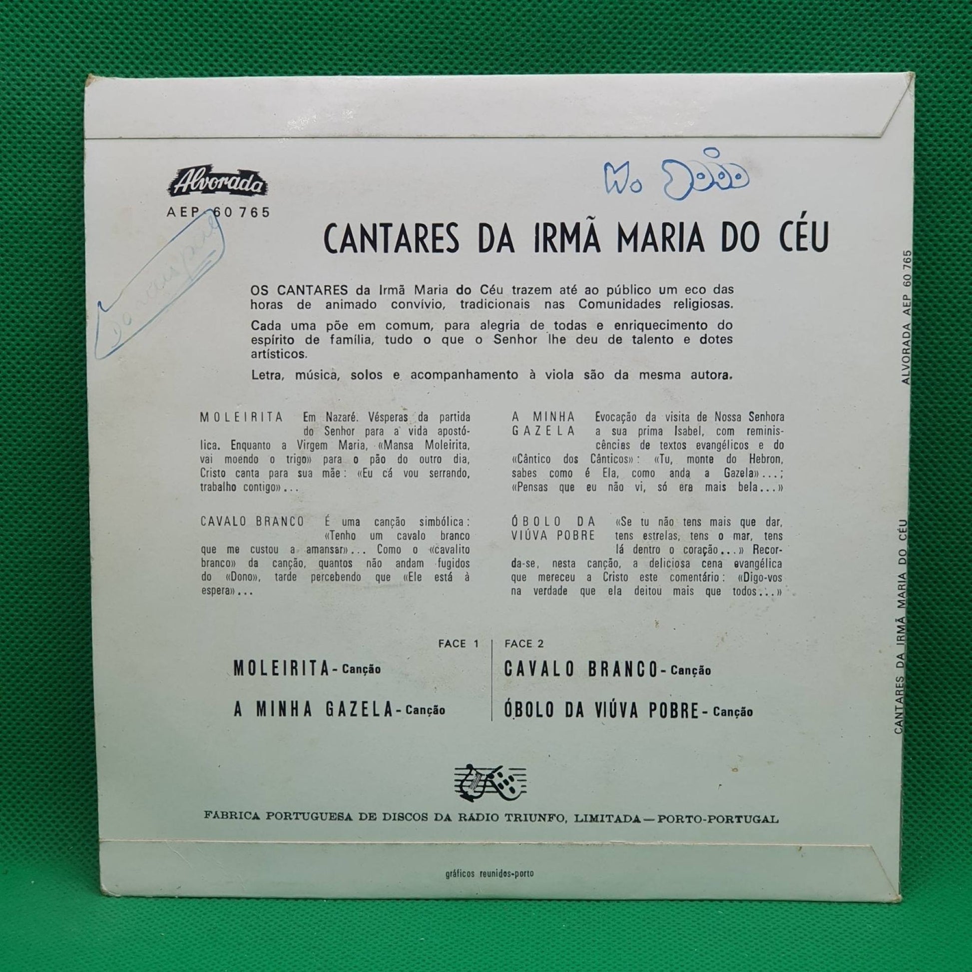 Irmã Maria Do Céu ‎– Cantares Da Irmã Maria Do Céu - Vinyl Store Online