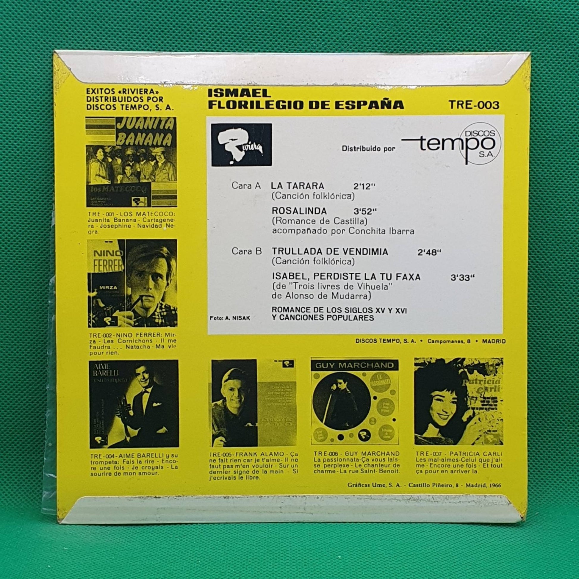 Ismael ‎– Florilegio De España - Vinyl Store Online