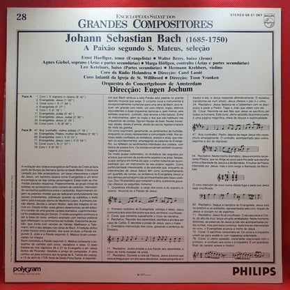 J. S. Bach - Ernst Haefliger, Walter Berry, Agnes Giebel ‎– A Paixão Segundo São Mateus - Vinyl Store Online