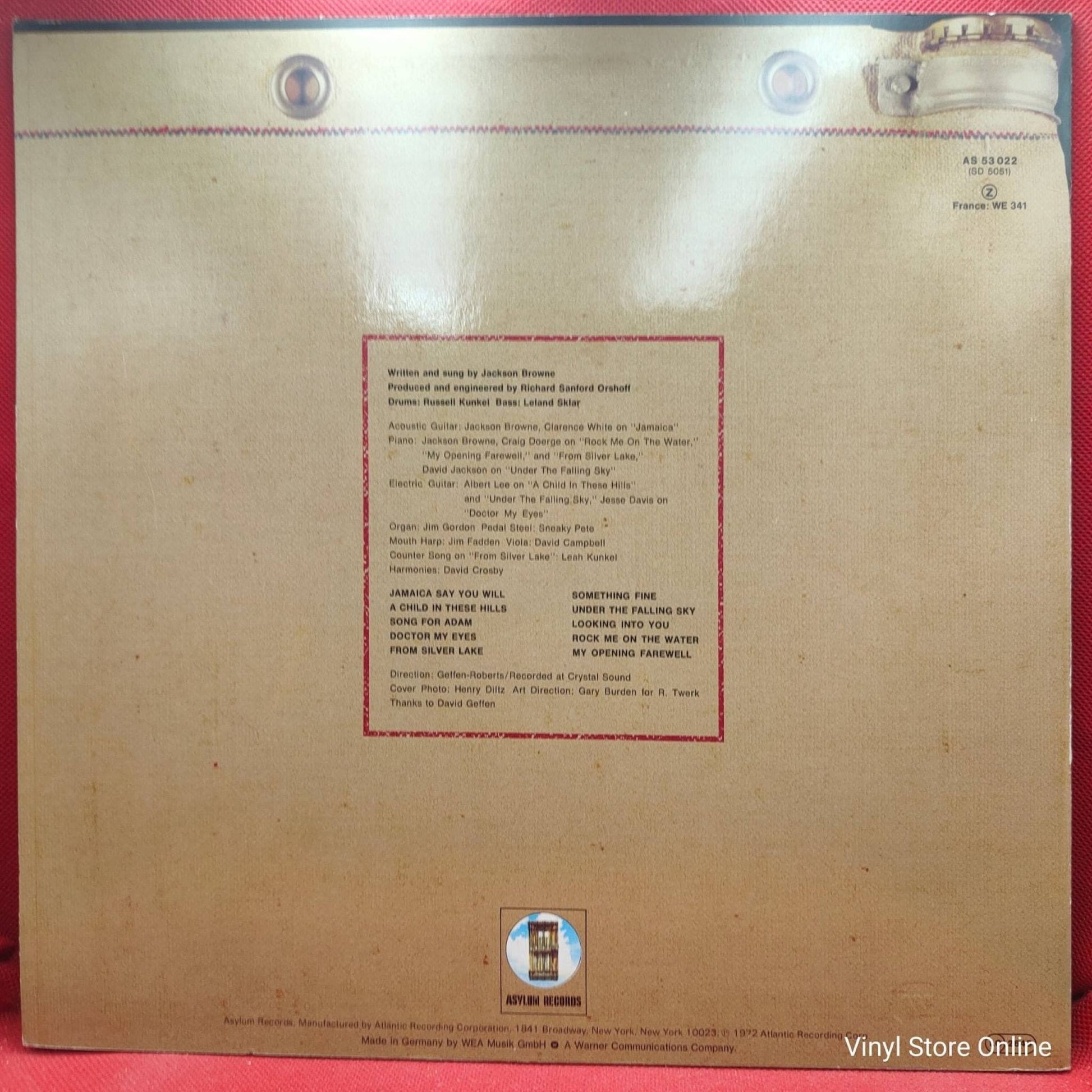Jackson Browne ‎– Jackson Browne - Vinyl Store Online