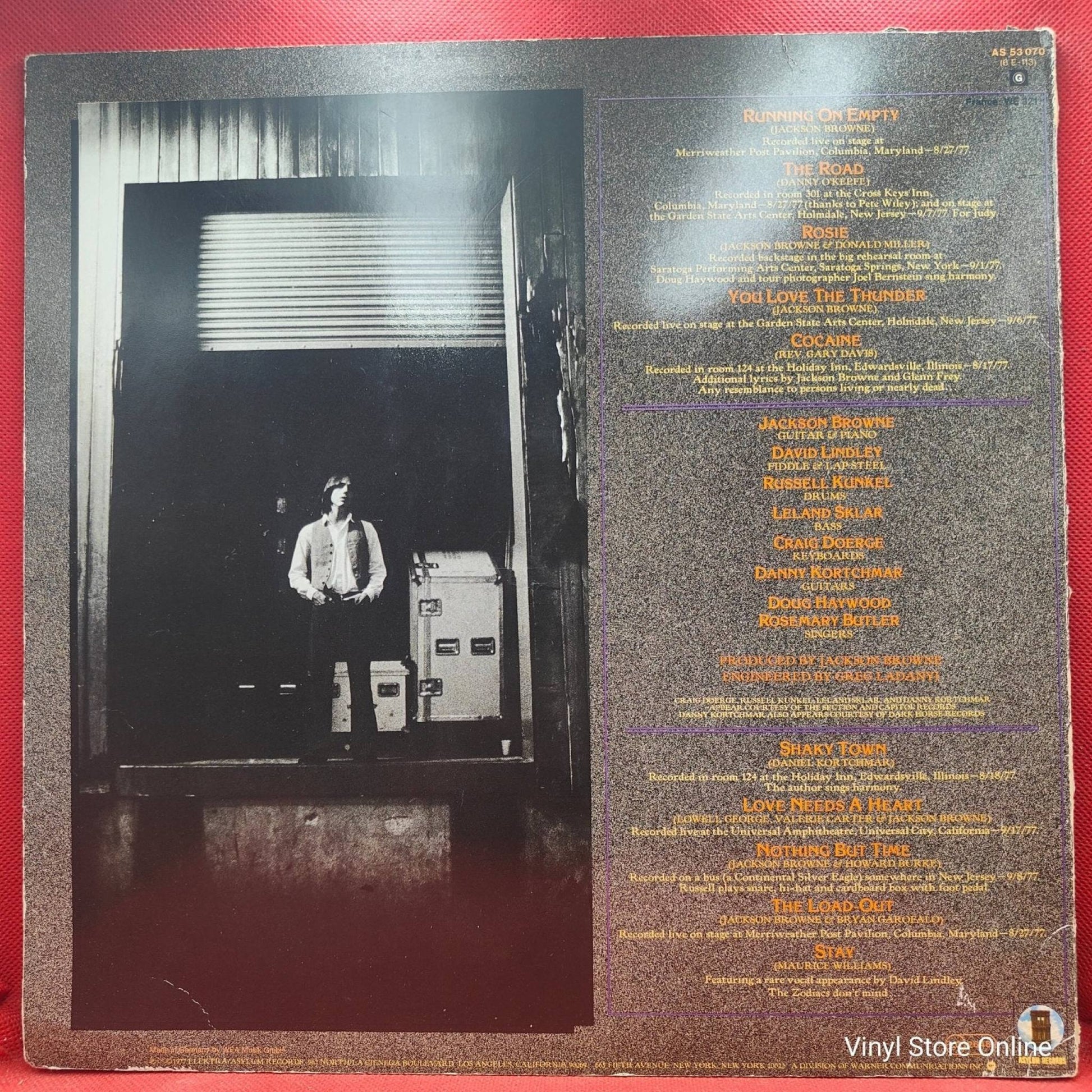 Jackson Browne ‎– Running On Empty - Vinyl Store Online