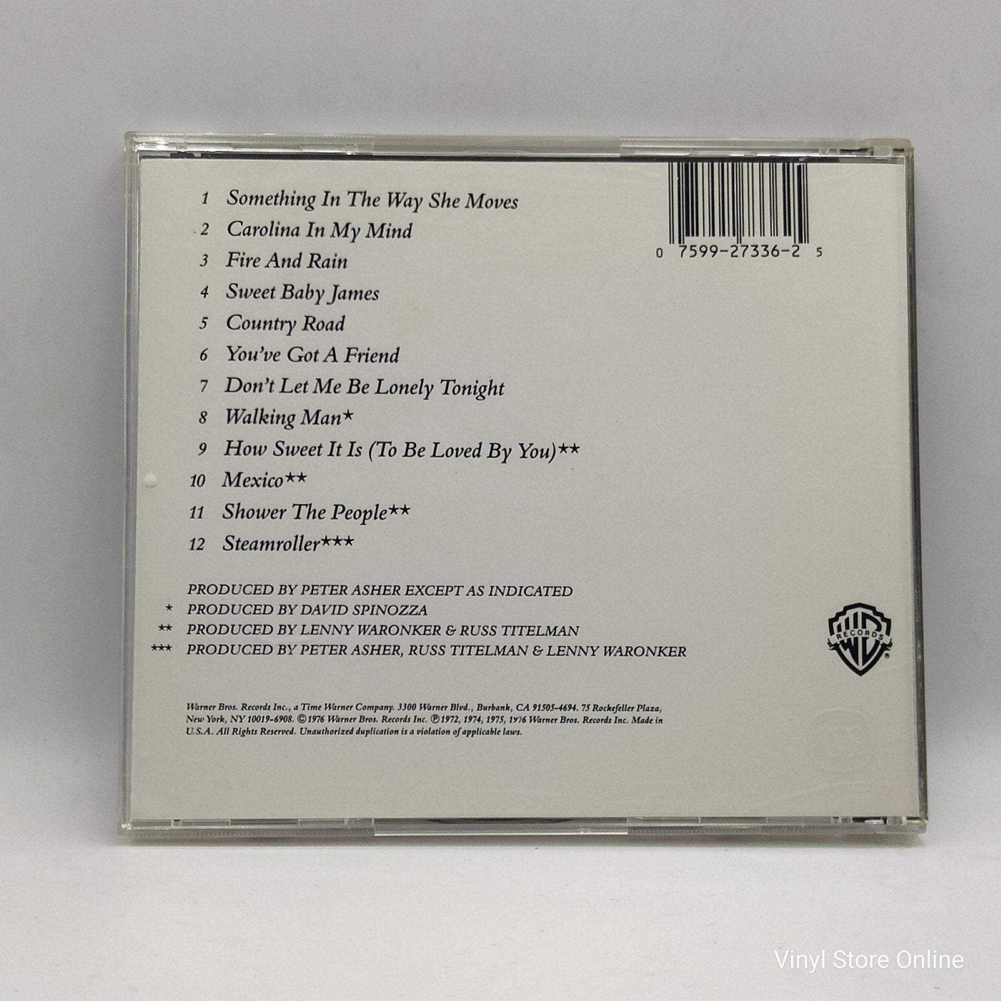 James Taylor ‎– Greatest Hits - Vinyl Store Online