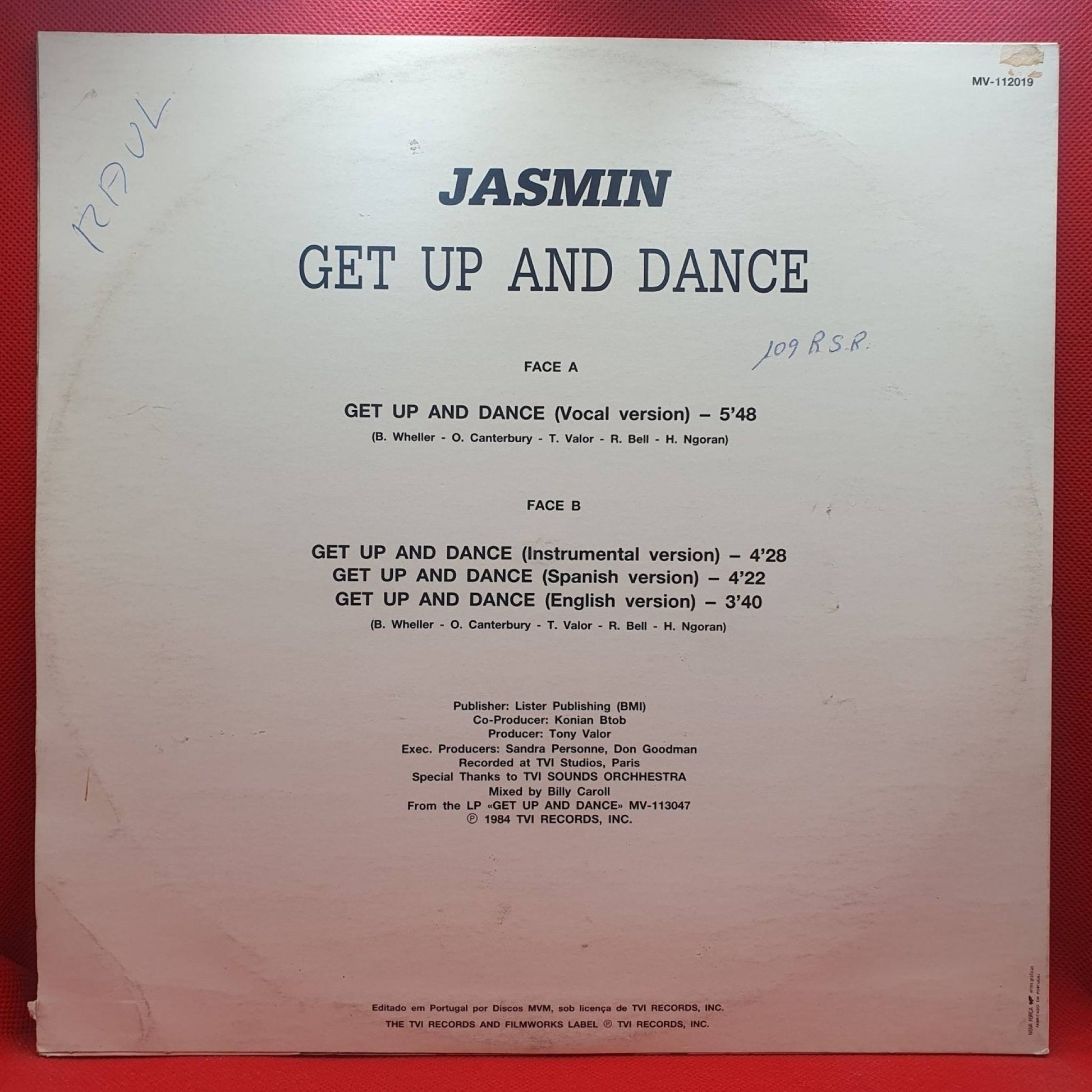 Jasmin ‎– Get Up And Dance - Vinyl Store Online
