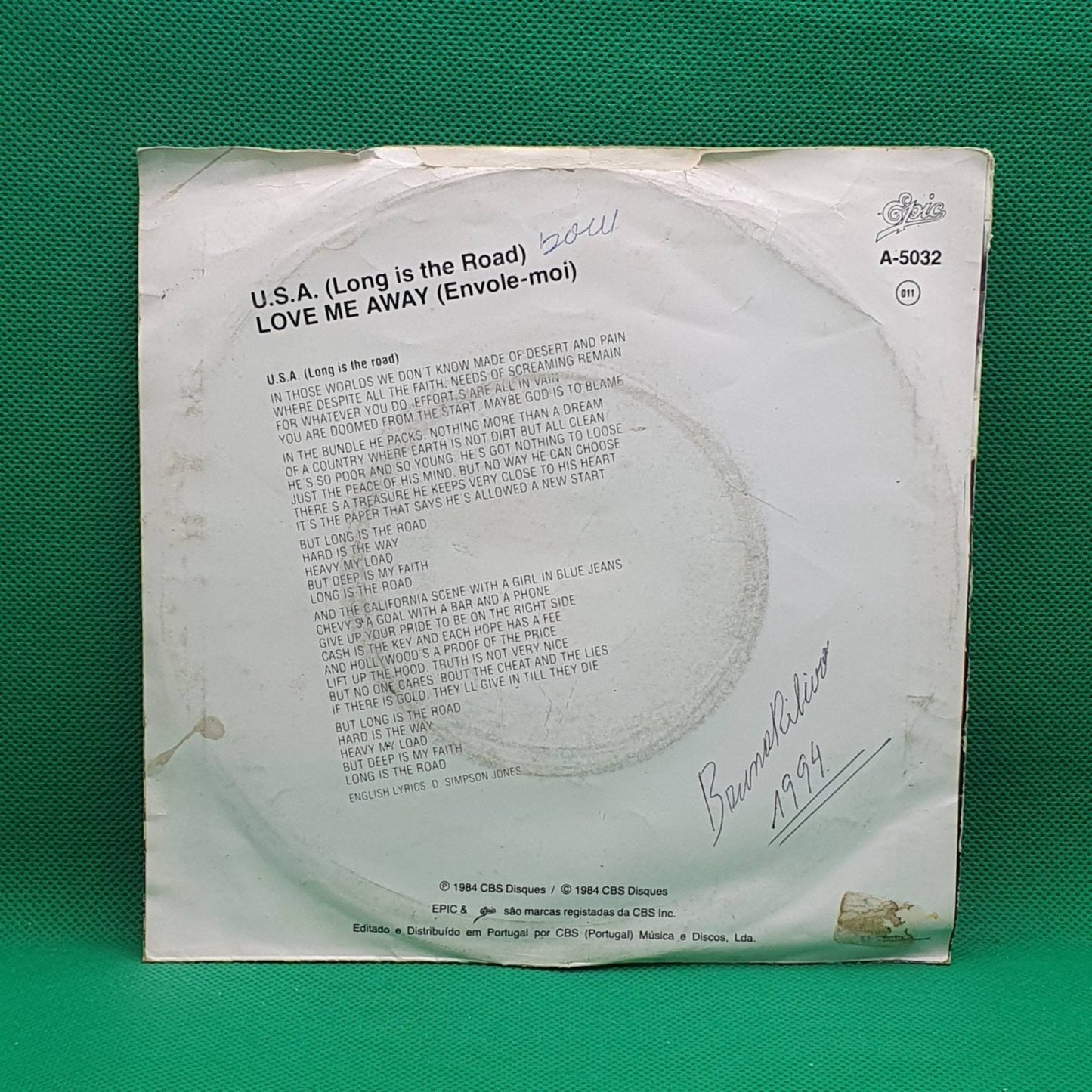 Jean - Jacques Goldman ‎– U.S.A (Long Is The Road) - Vinyl Store Online