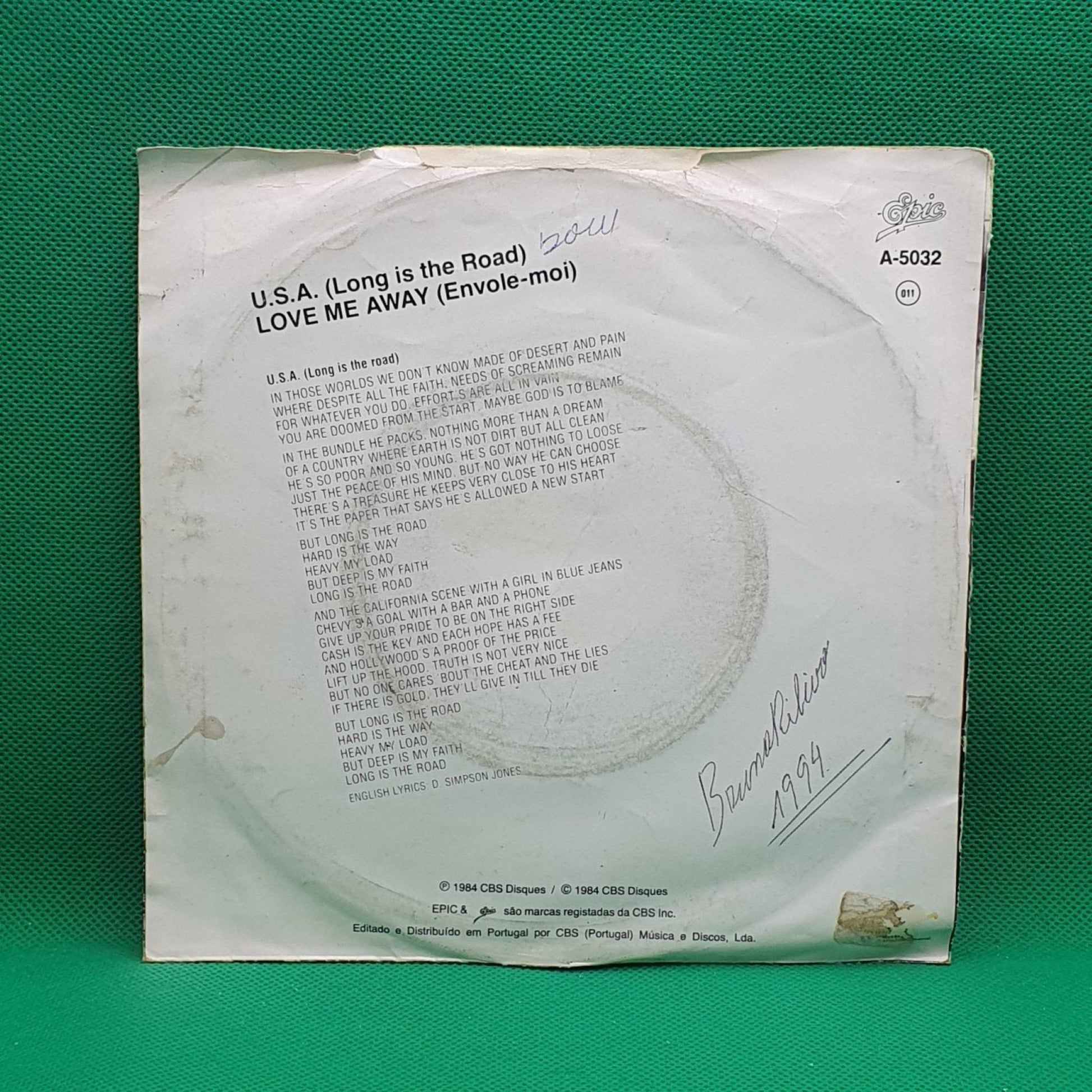 Jean - Jacques Goldman ‎– U.S.A (Long Is The Road) - Vinyl Store Online