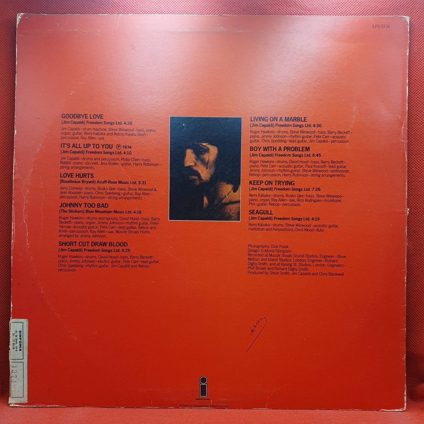 Jim Capaldi ‎– Short Cut Draw Blood - Vinyl Store Online