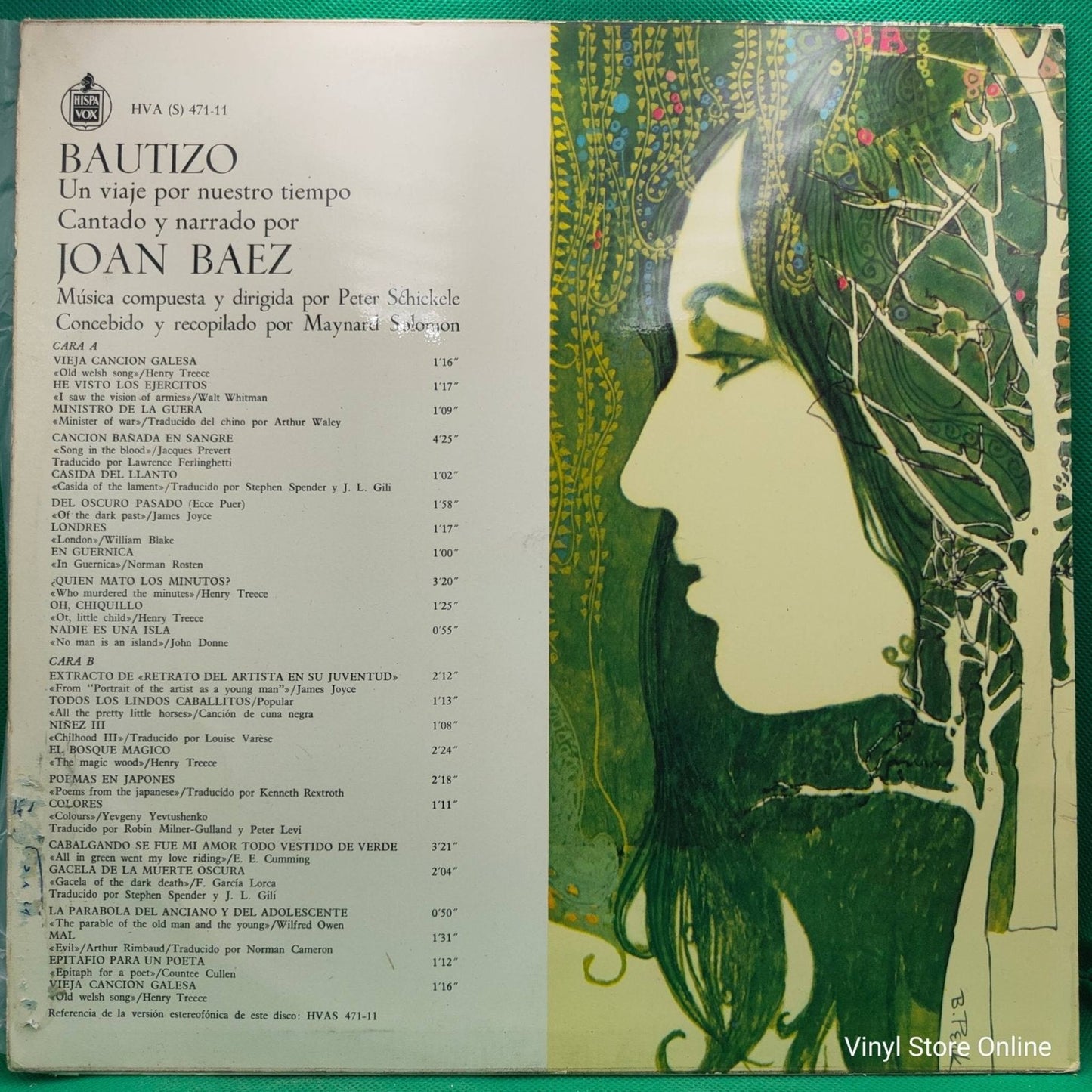 Joan Baez ‎– Bautizo - Vinyl Store Online