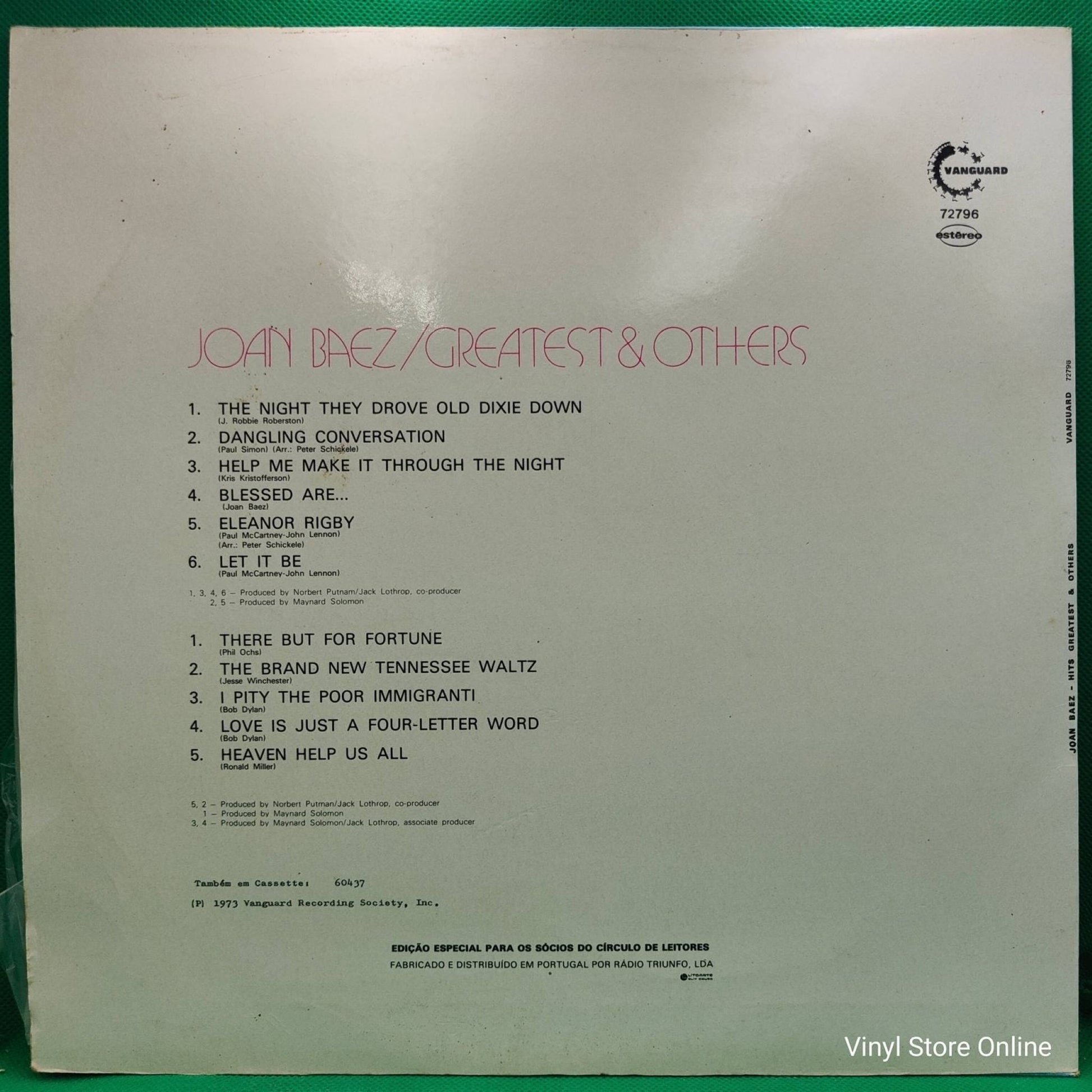 Joan Baez ‎– Hits/Greatest & Others - Vinyl Store Online