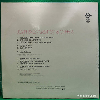 Joan Baez ‎– Hits/Greatest & Others - Vinyl Store Online