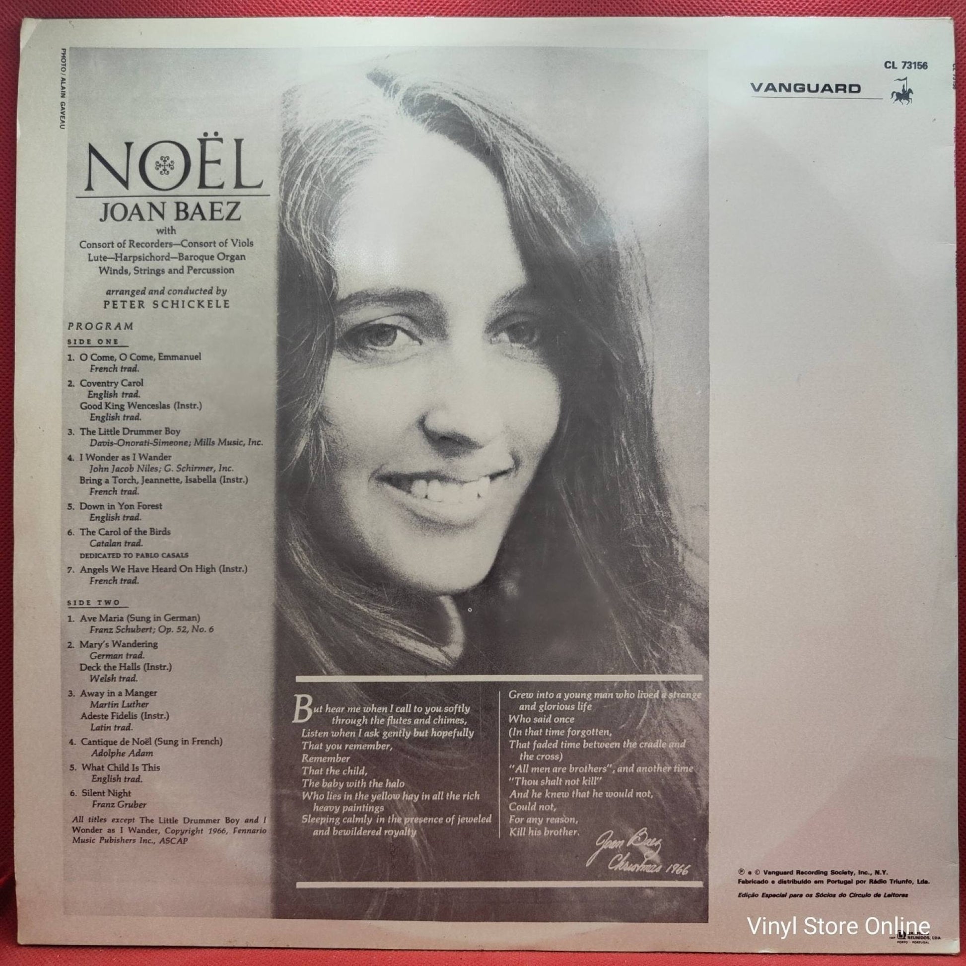 Joan Baez ‎– Noël - Vinyl Store Online