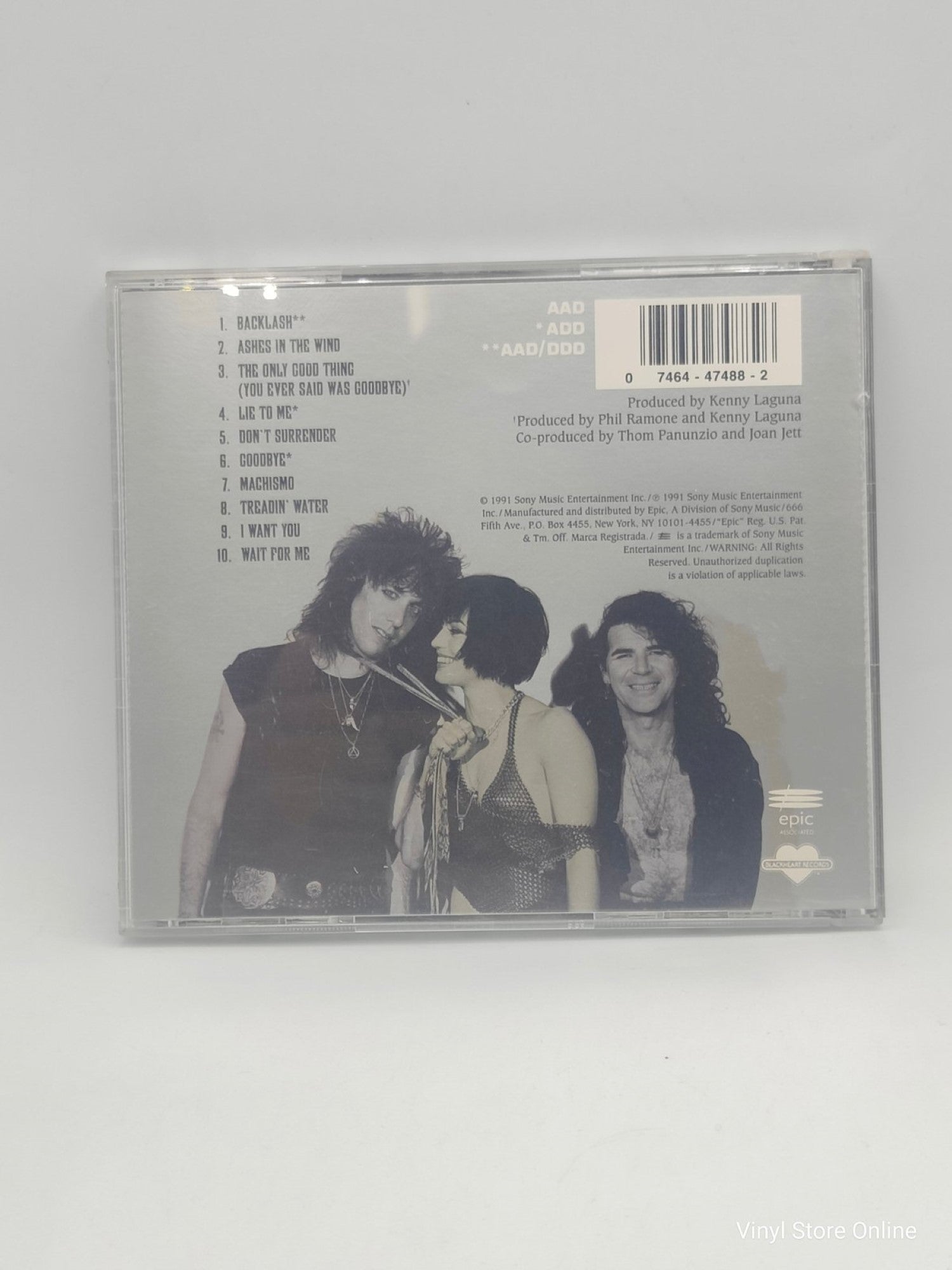 Joan Jett & The Blackhearts ‎– Notorious - Vinyl Store Online