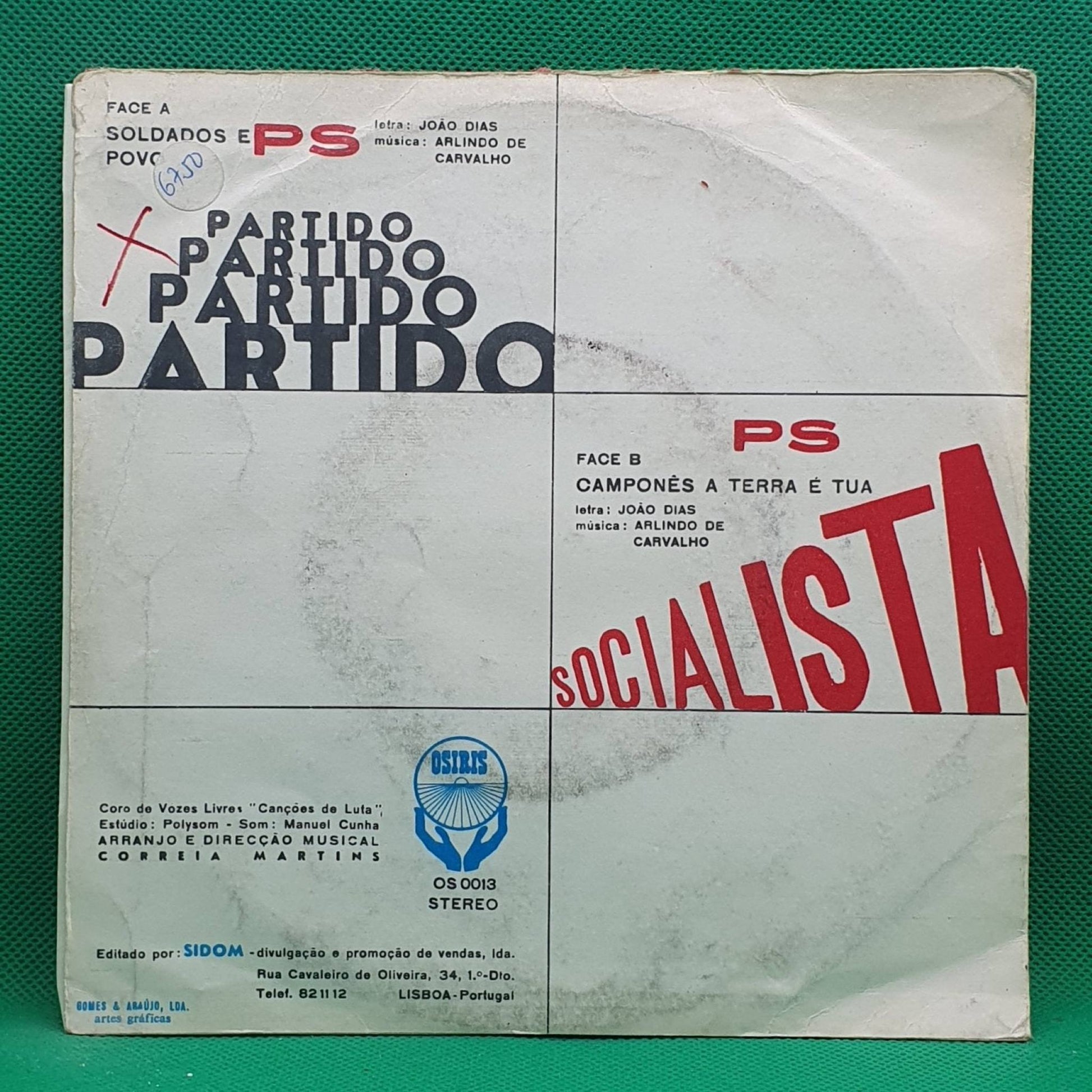 João Dias, Arlindo De Carvalho ‎– Soldados E Povo / Camponês A Terra É Tua - Vinyl Store Online