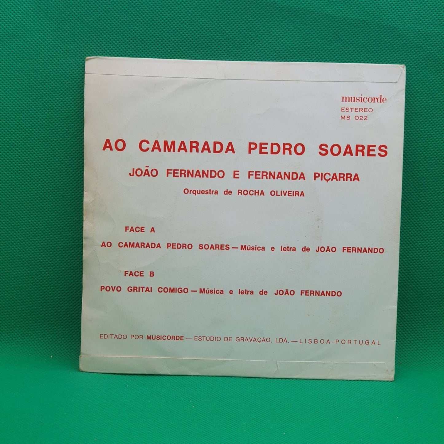 João Fernando, Fernanda Piçarra – Ao Camarada Pedro Soares - Vinyl Store Online