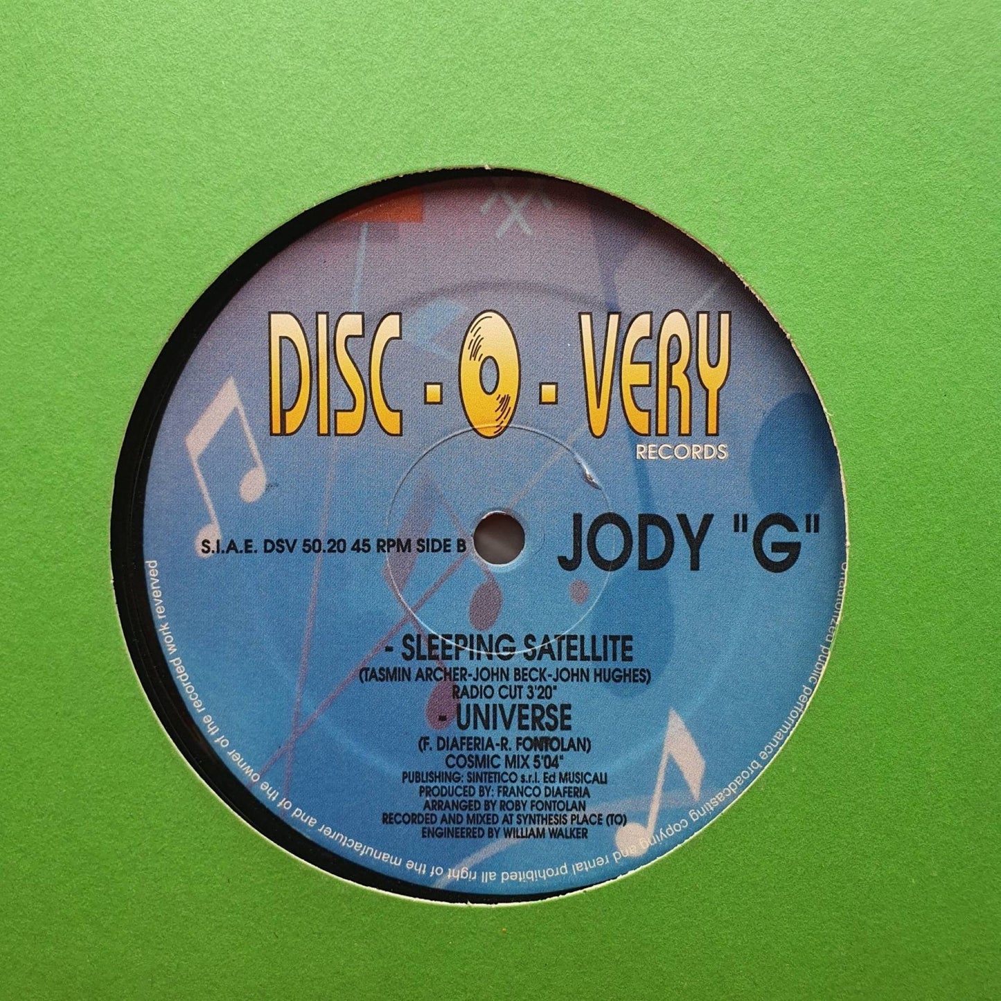 Jody "G" ‎– Sleeping Satellite - Vinyl Store Online