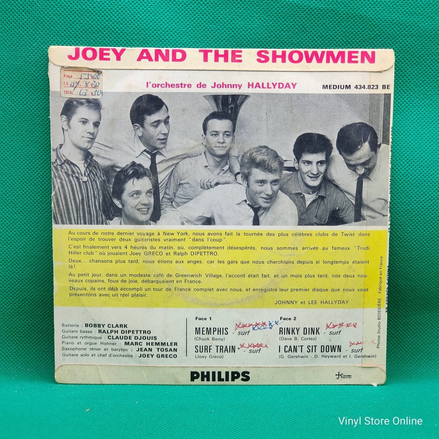 Joey And The Showmen ‎– L'Orchestre De Johnny Hallyday - Vinyl Store Online