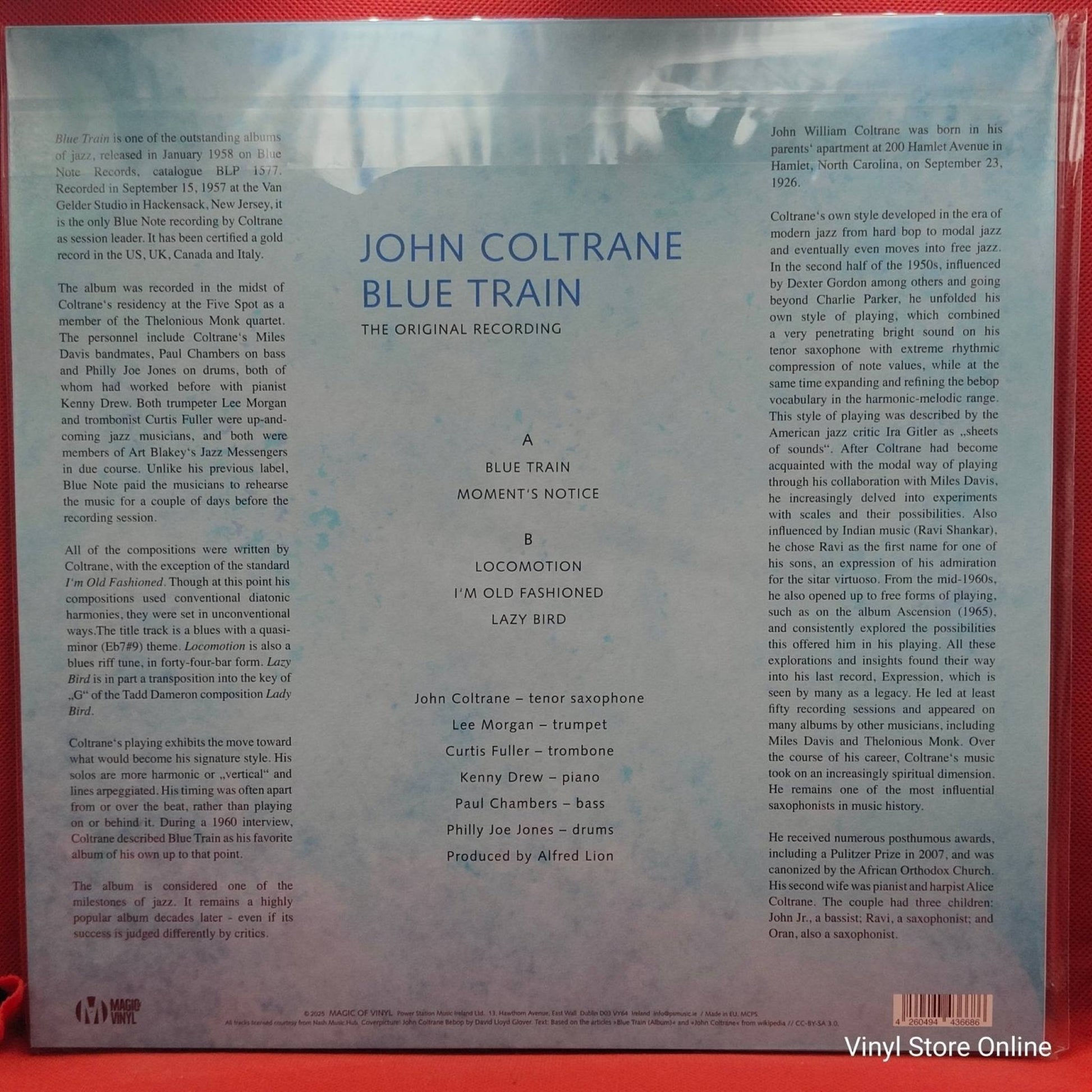John Coltrane ‎– Blue Train - Vinyl Store Online