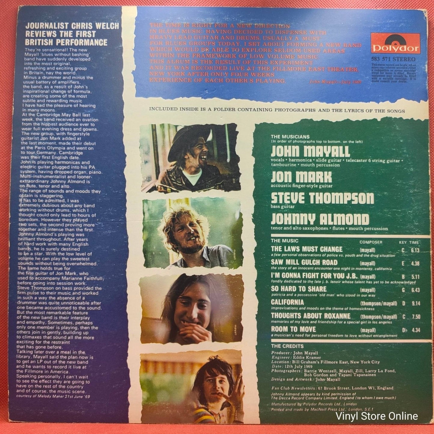 John Mayall ‎– The Turning Point - Vinyl Store Online