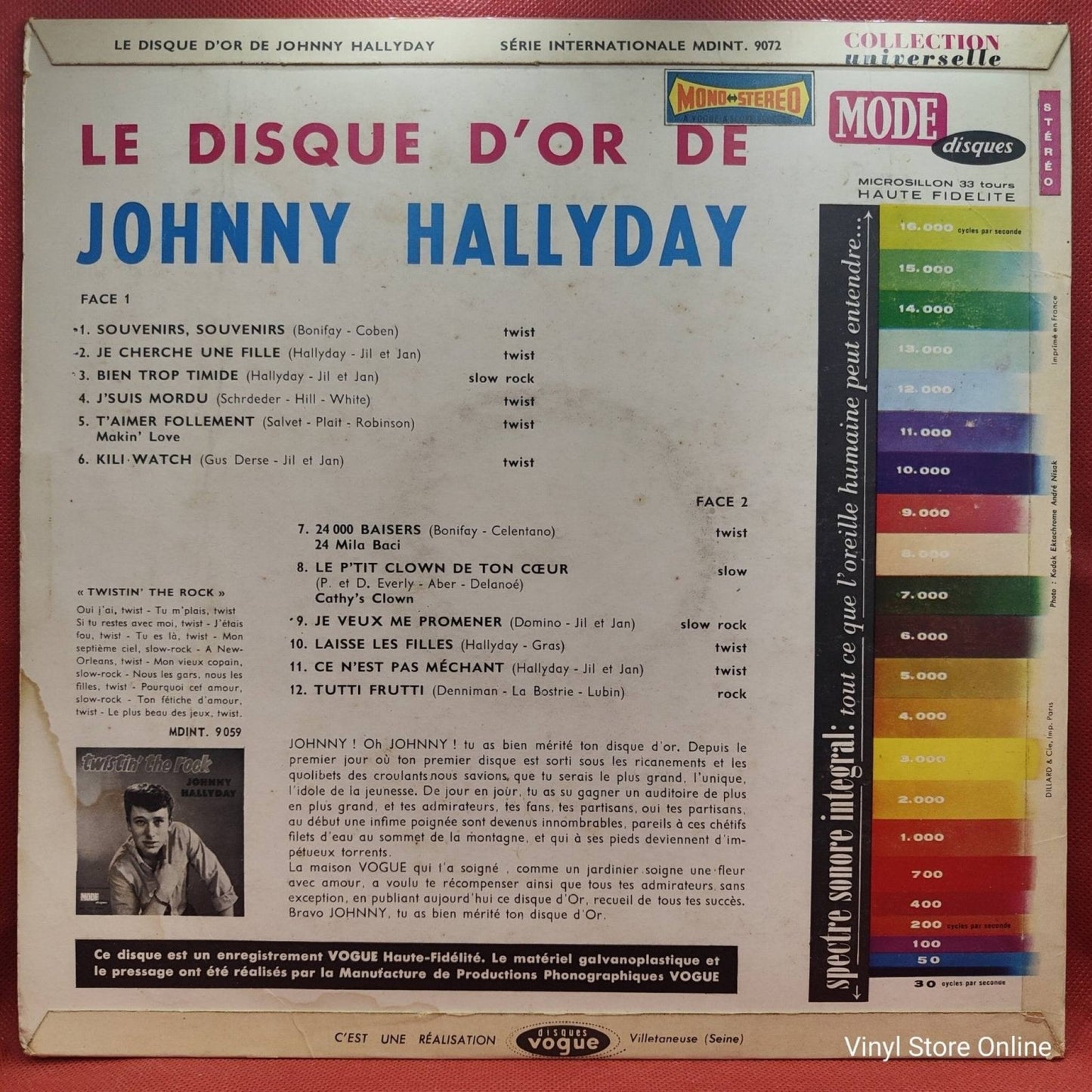 Johnny Hallyday ‎– Le Disque D'Or - Vinyl Store Online