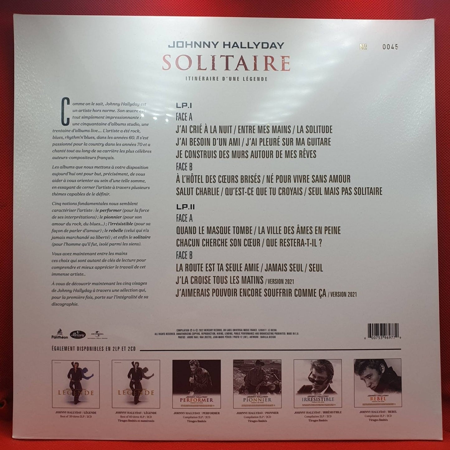 Johnny Hallyday ‎– Solitaire - Vinyl Store Online