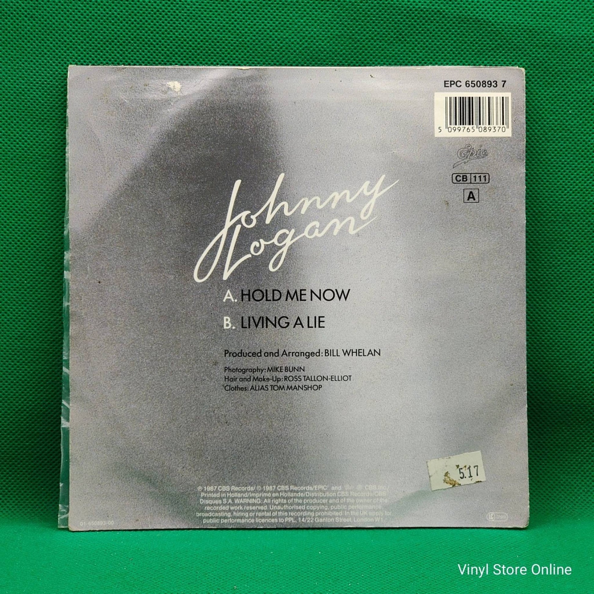 Johnny Logan ‎– Hold Me Now - Vinyl Store Online