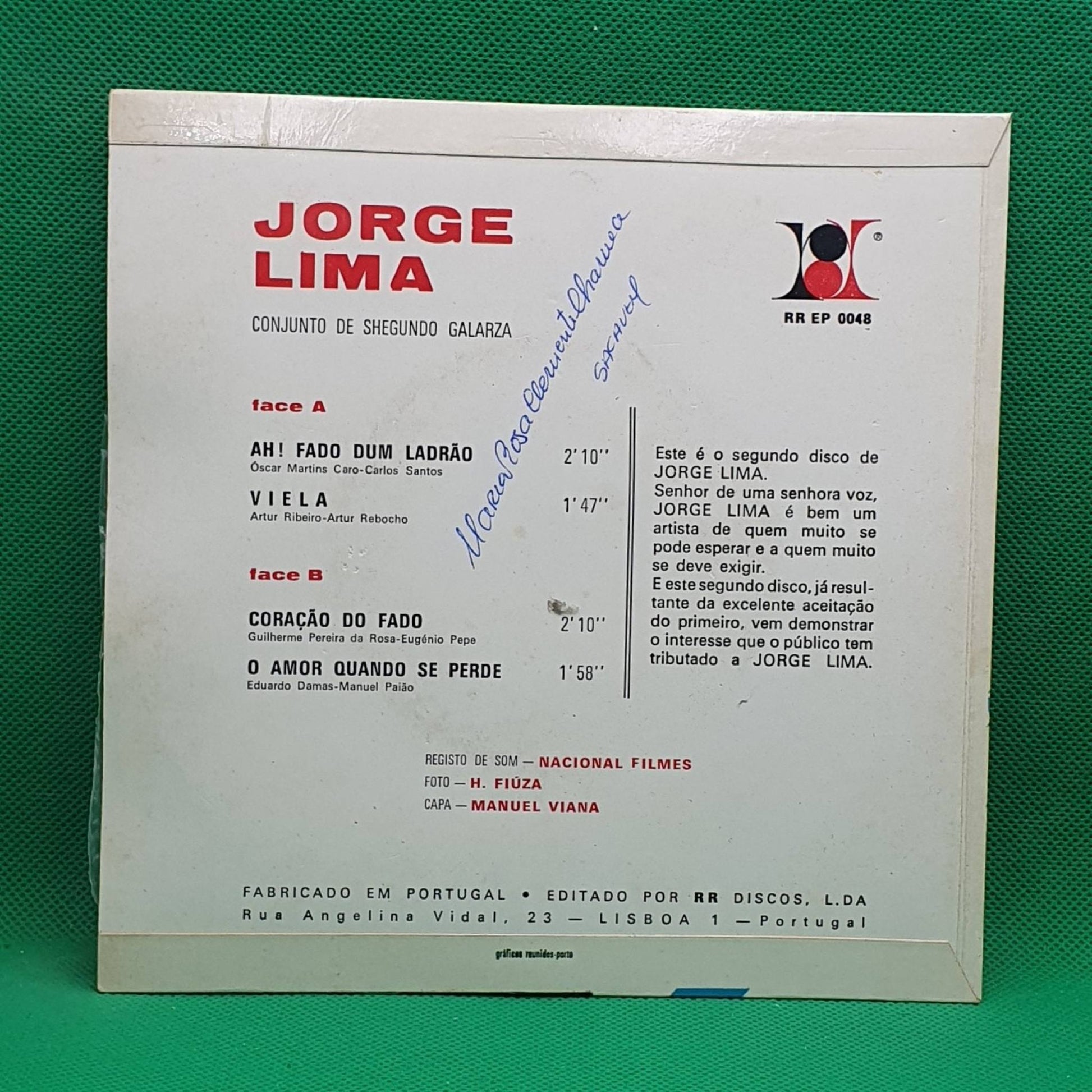 Jorge Lima ‎– Ah! Fado Dum Ladrão - Vinyl Store Online