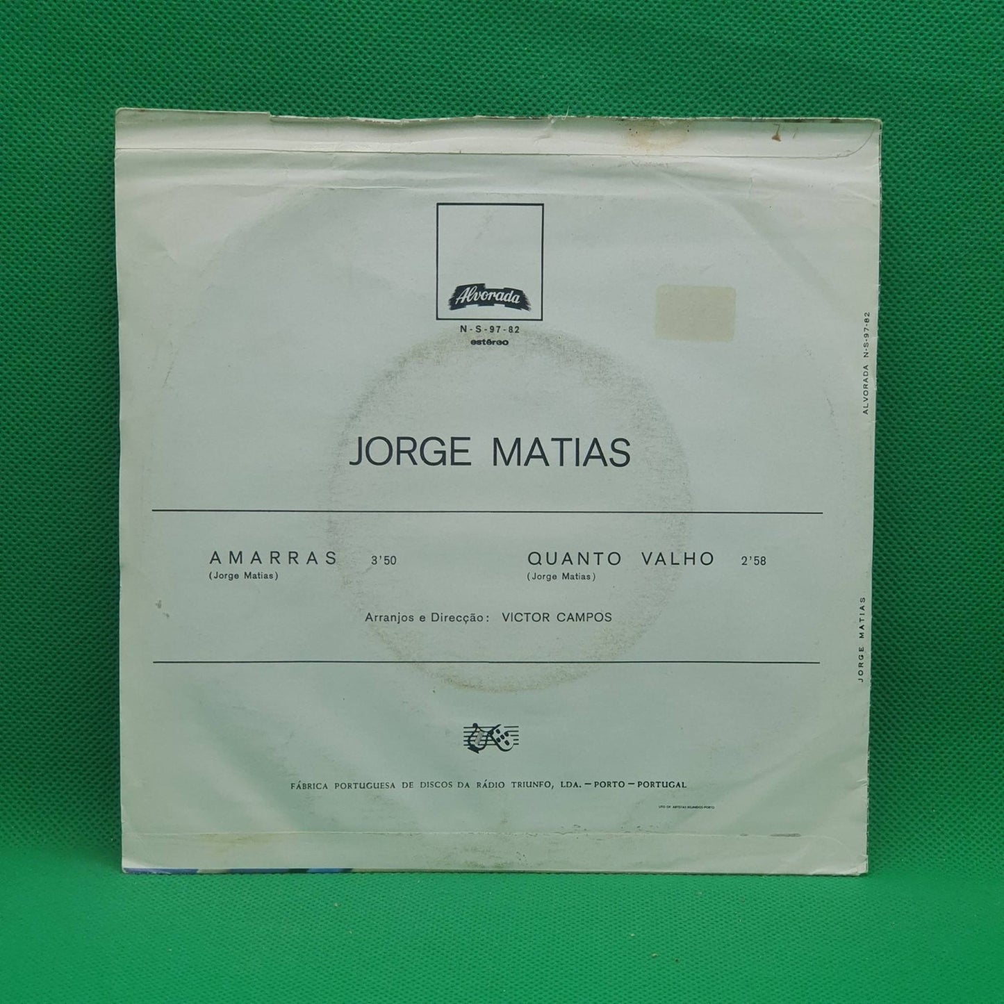 Jorge Matias ‎– Amarras / Quanto Valho - Vinyl Store Online