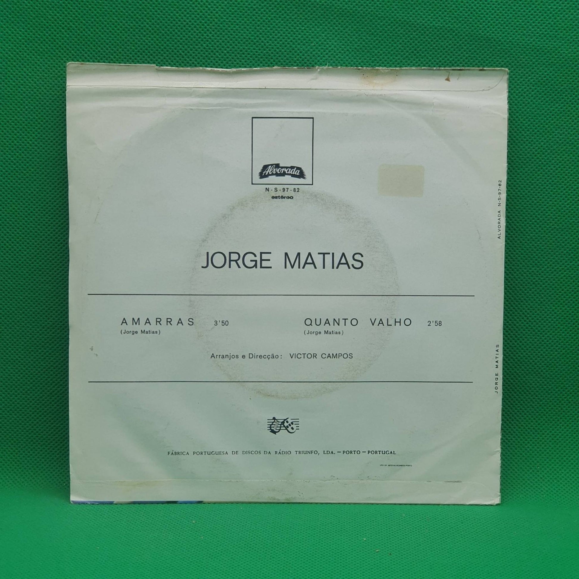Jorge Matias ‎– Amarras / Quanto Valho - Vinyl Store Online