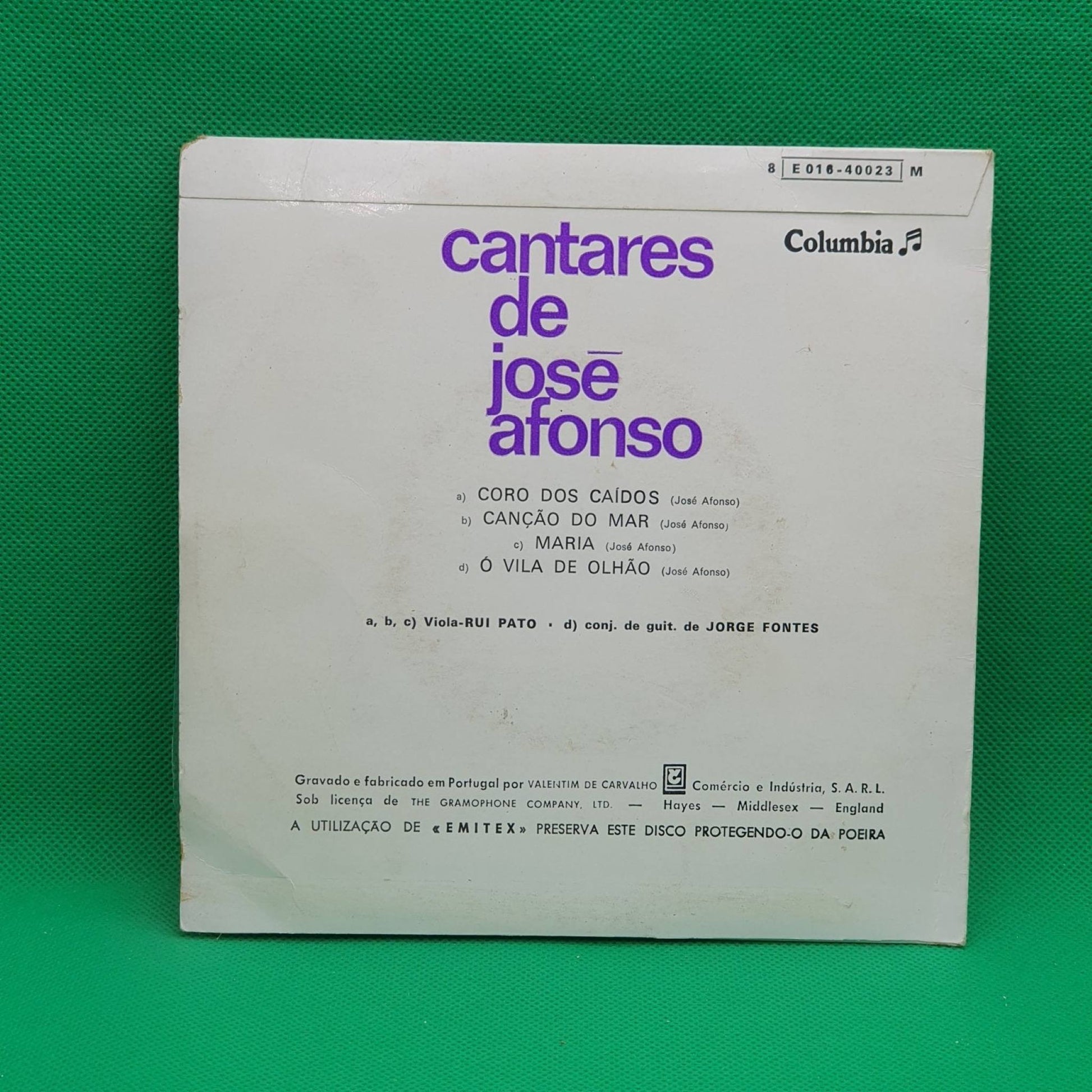 José Afonso ‎– Cantares De José Afonso - Vinyl Store Online