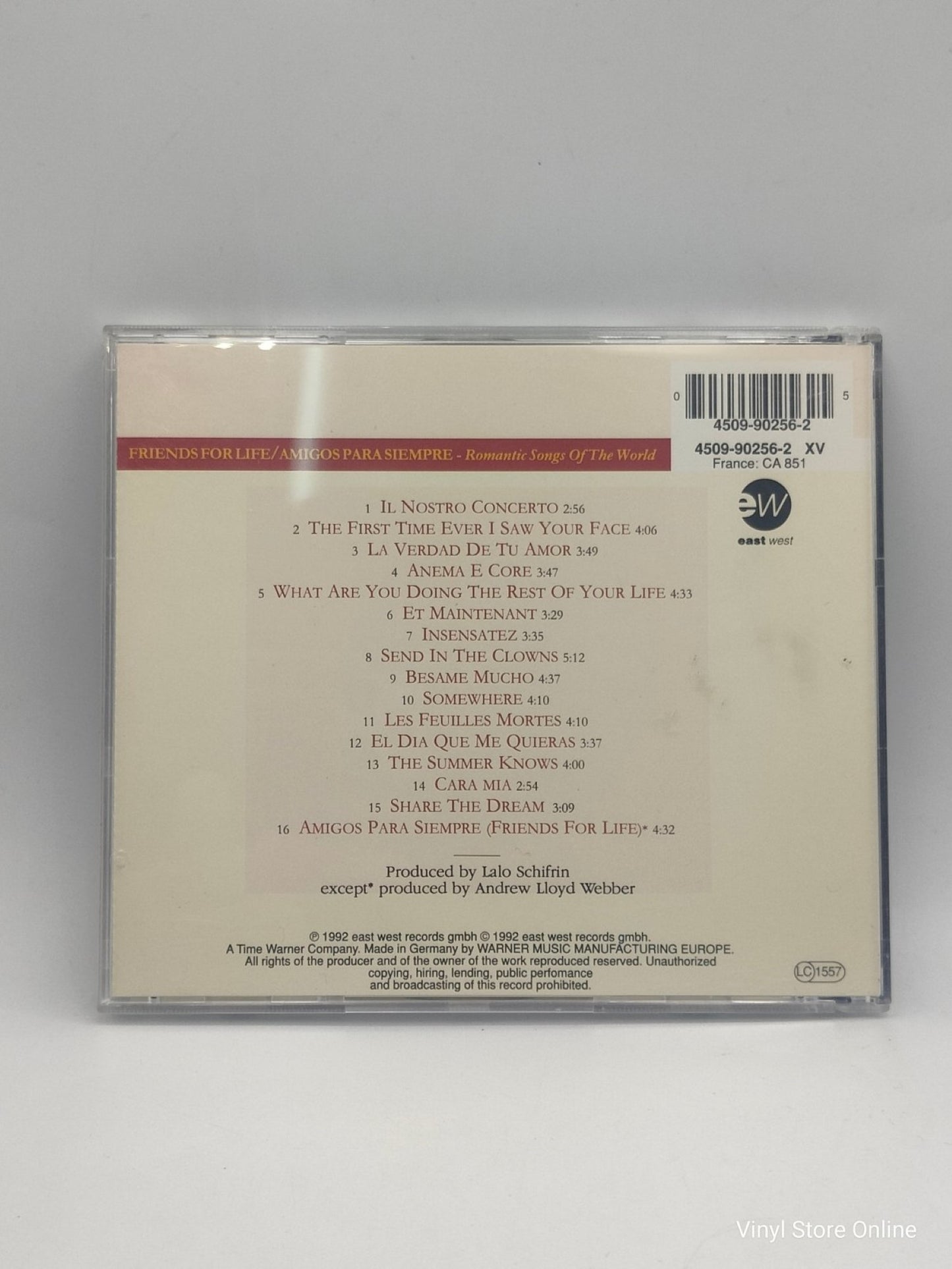 José Carreras ‎– Amigos Para Siempre/Friends For Life - Romantic Songs Of The World - Vinyl Store Online