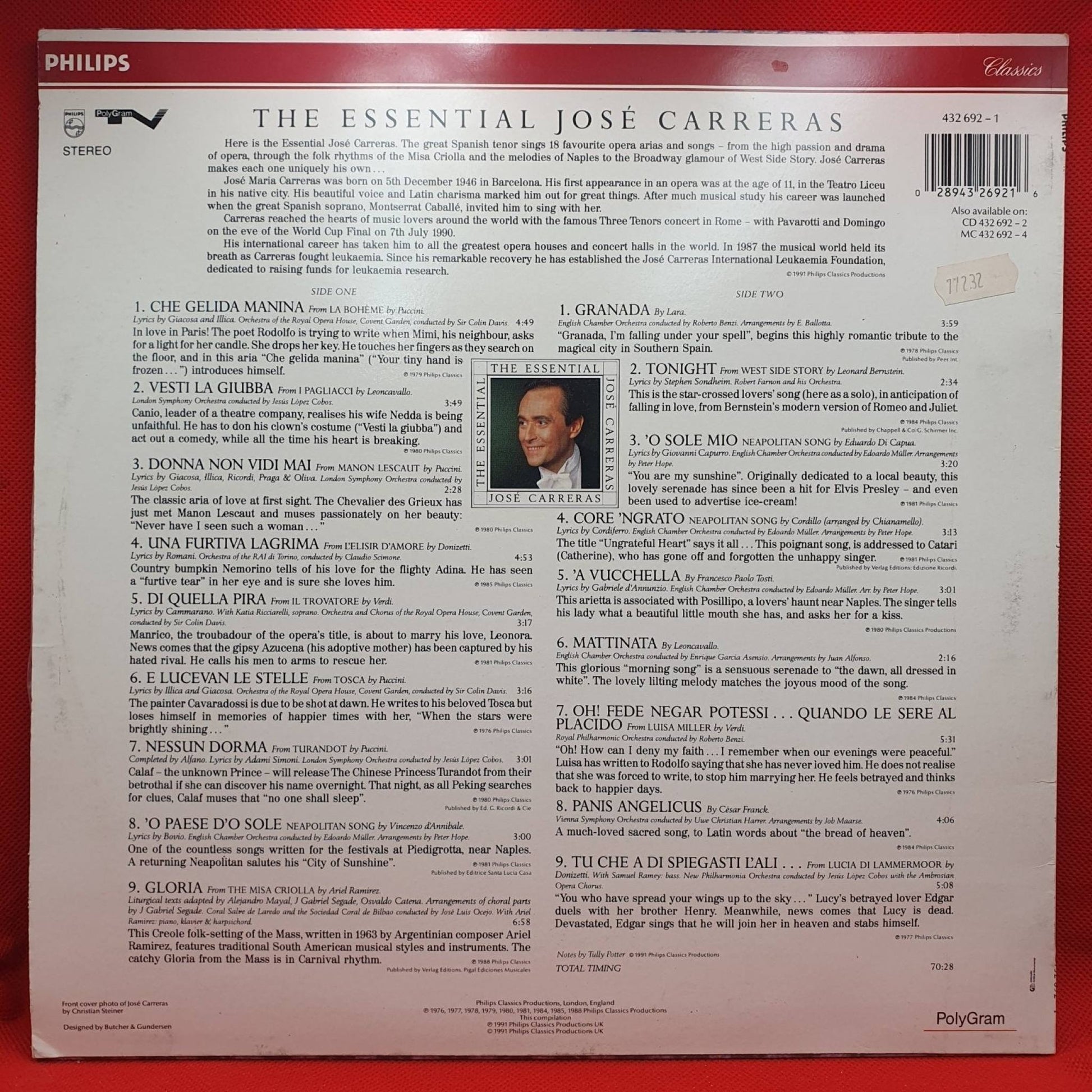 José Carreras – The Essential Jose Carreras - Vinyl Store Online