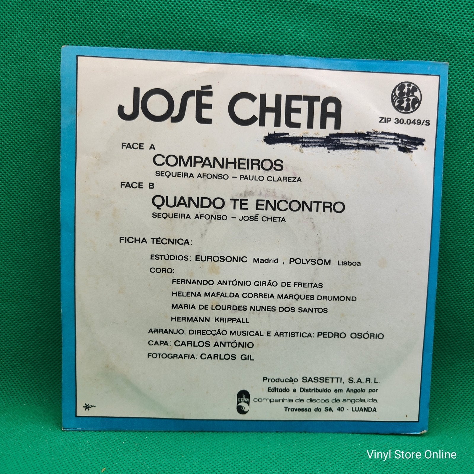 José Cheta ‎– Companheiros - Vinyl Store Online