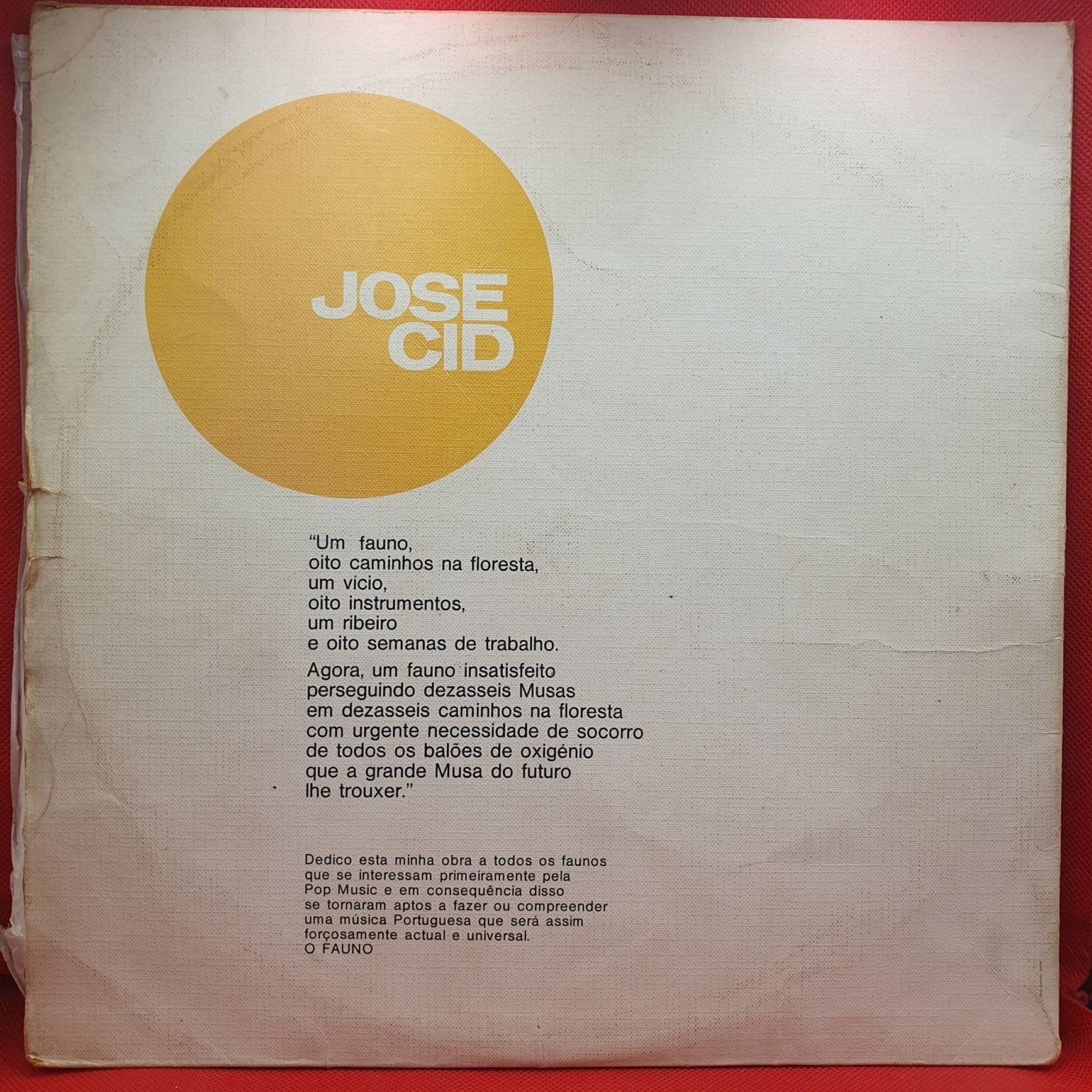 José Cid ‎– José Cid - Vinyl Store Online