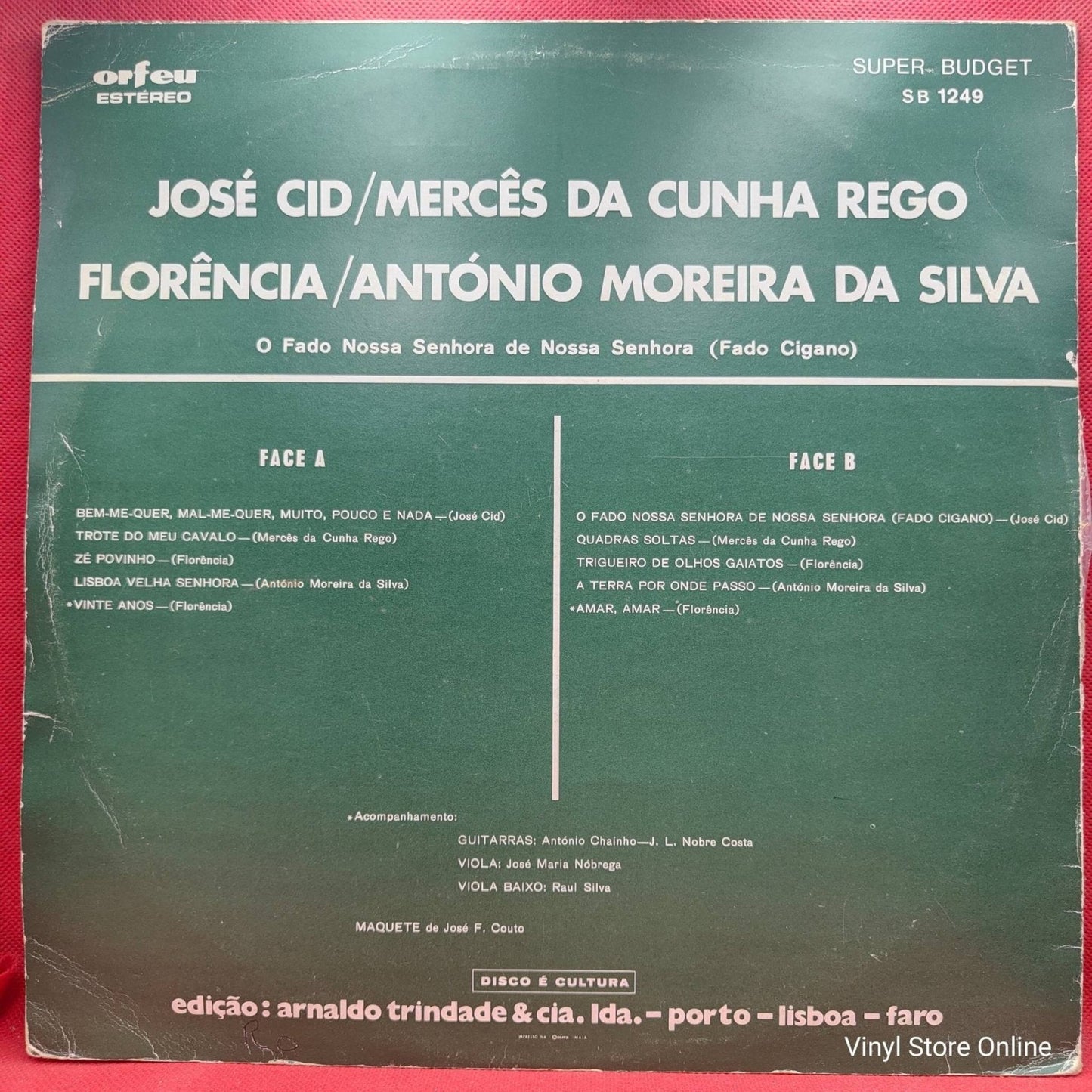 José Cid / Mercês Da Cunha Rego / Florência / António Moreira Da Silva ‎– Fado Nossa Senhora de Nossa Senhora (Fado Cigano) - Vinyl Store Online