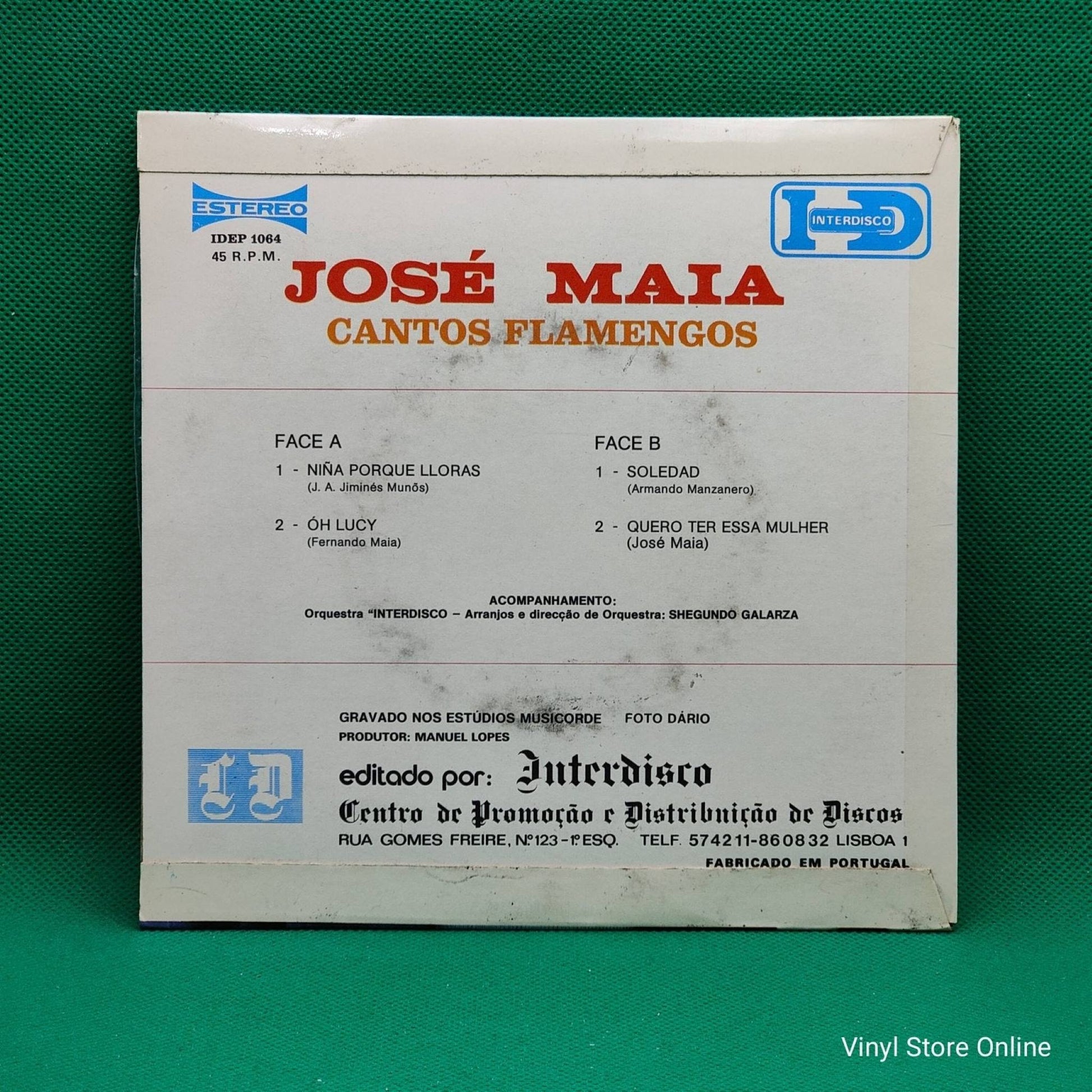 José Maia ‎– Cantos Flamengos - Vinyl Store Online