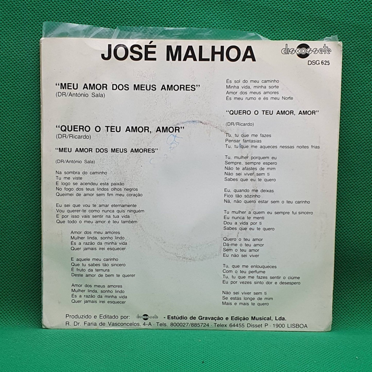 José Malhoa ‎– Meu Amor Dos Meus Amores - Vinyl Store Online