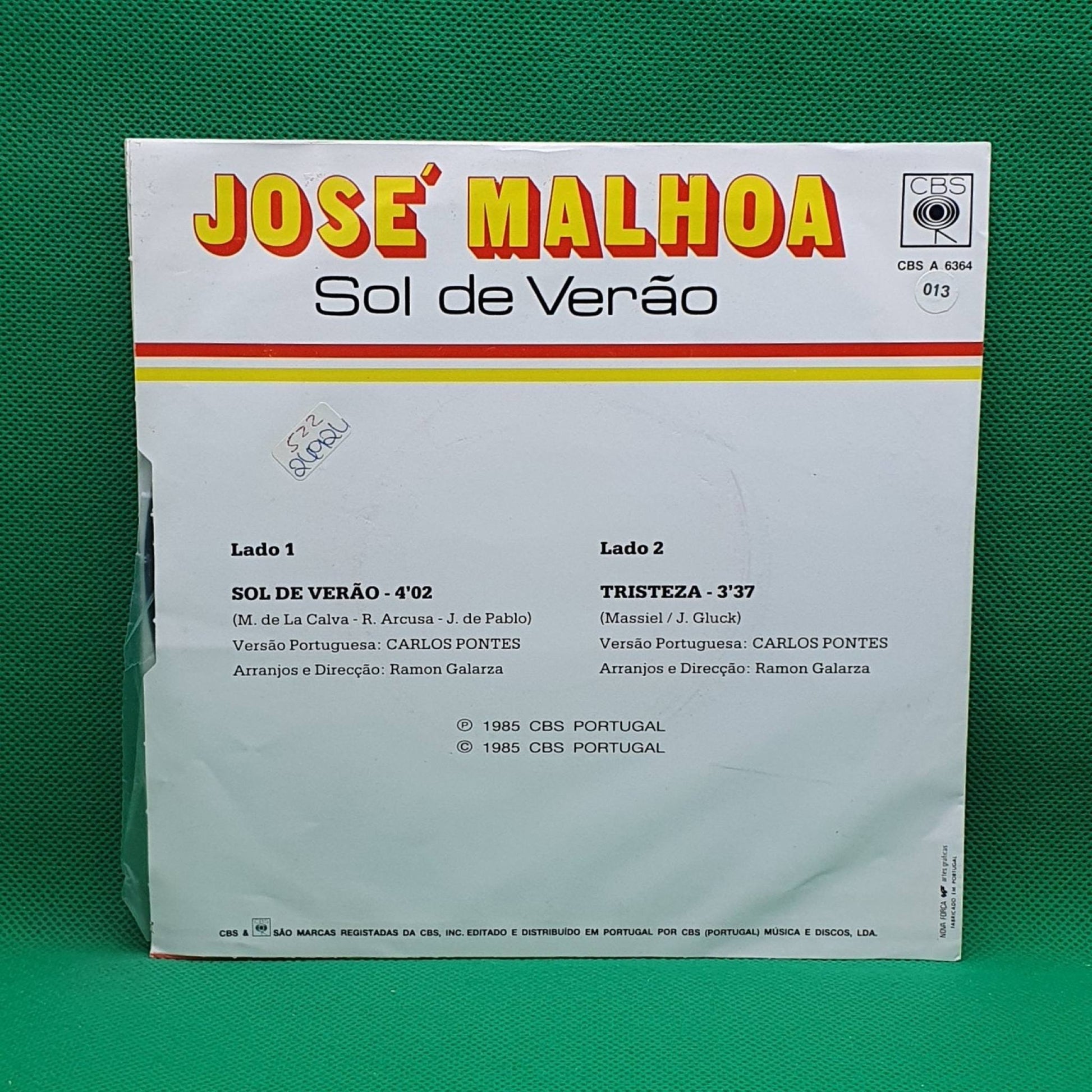 José Malhoa ‎– Sol De Verão - Vinyl Store Online