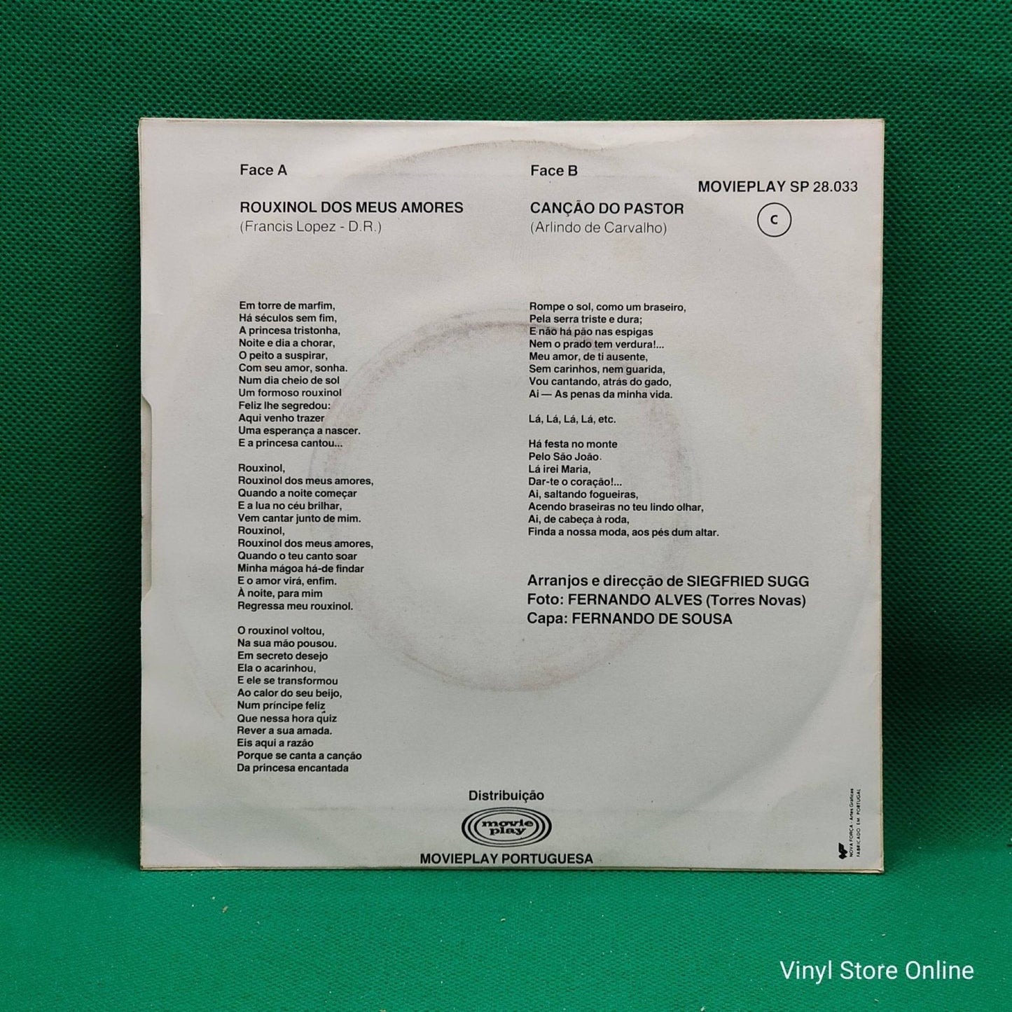 José Manuel Cunha ‎– Rouxinol Dos Meus Amores - Vinyl Store Online