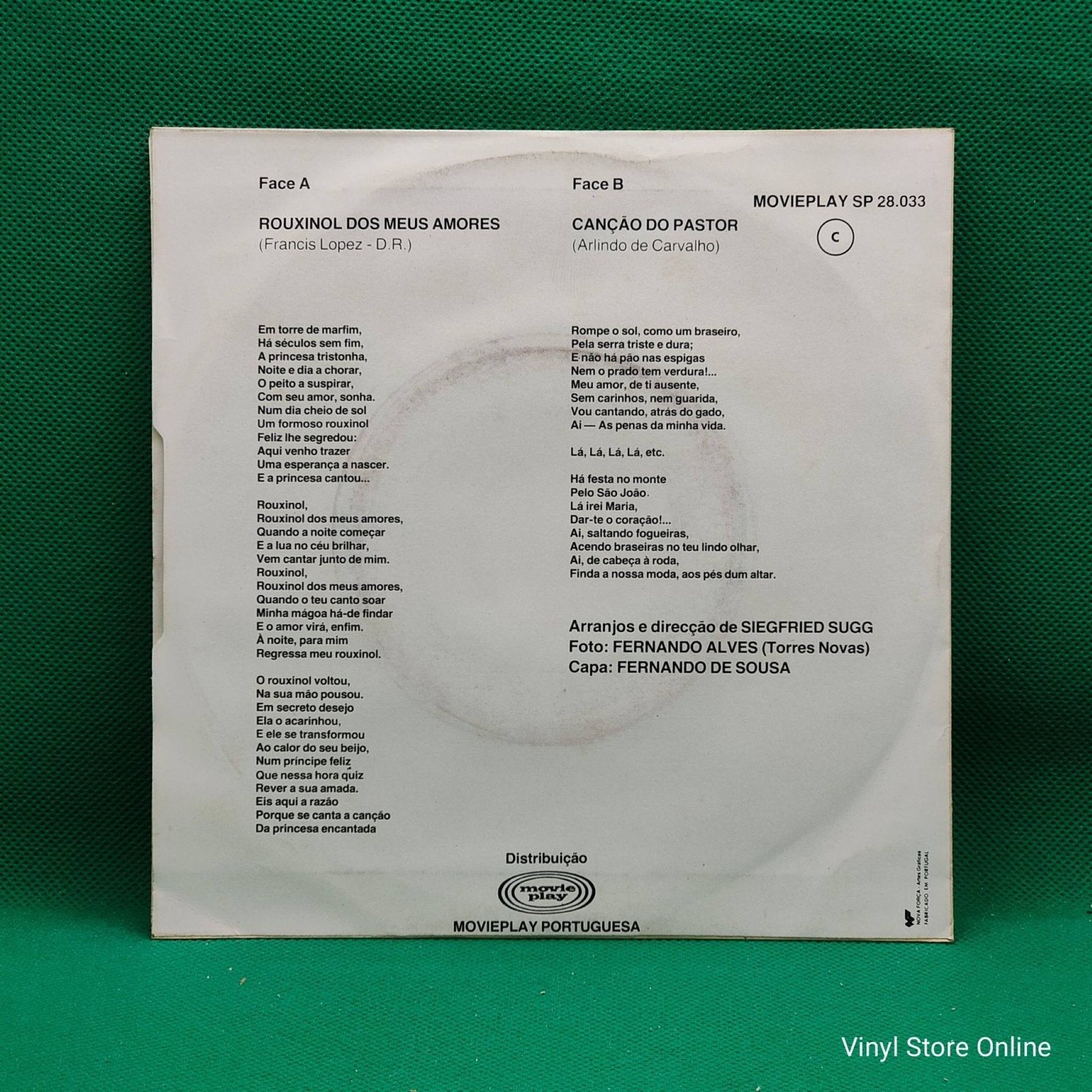 José Manuel Cunha ‎– Rouxinol Dos Meus Amores - Vinyl Store Online
