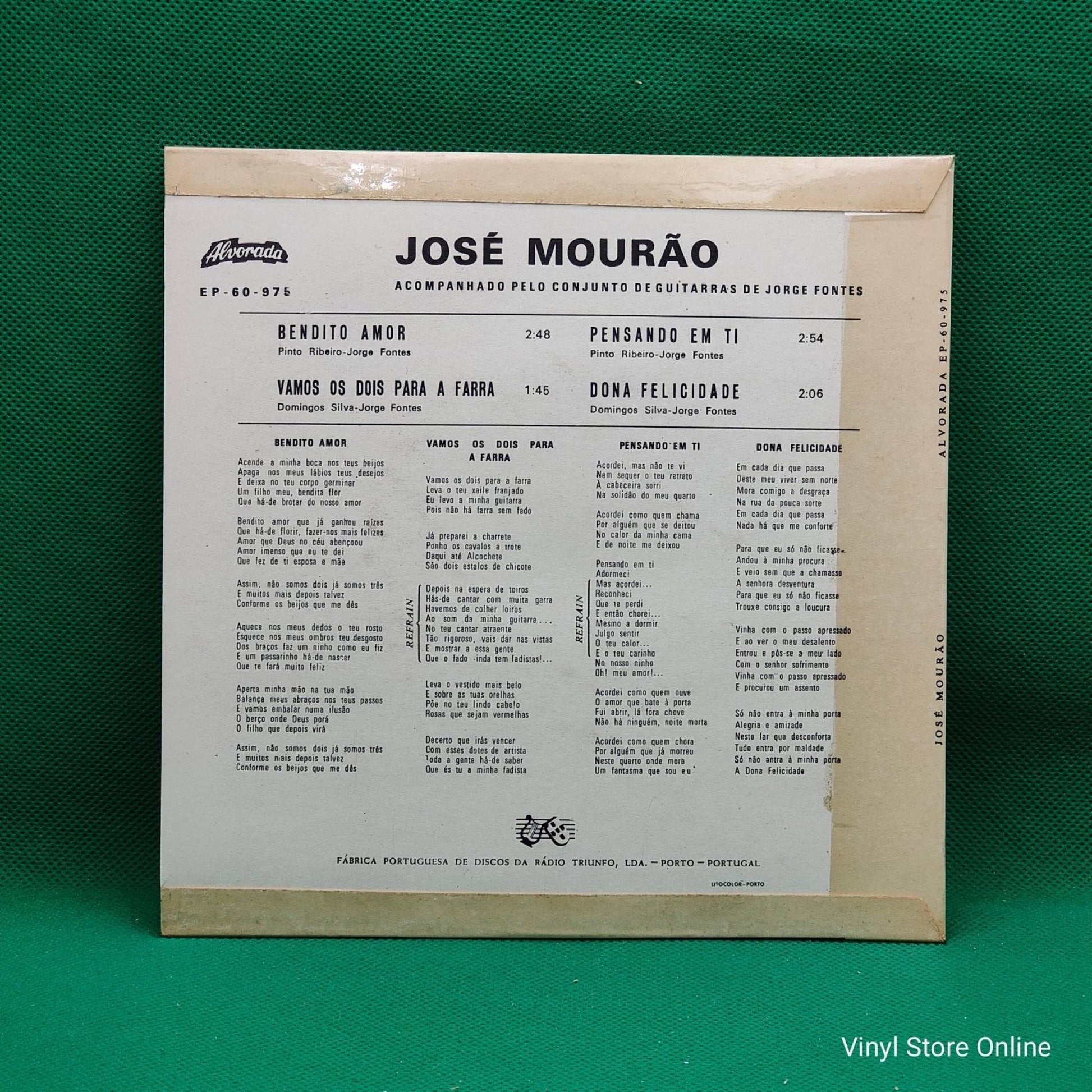 José Mourão ‎– Pensando Em Ti - Vinyl Store Online