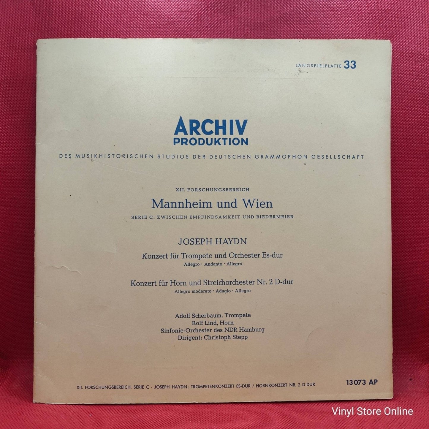 Joseph Haydn ‎– Konzert Für Trompete Und Orchester Es - dur / Konzert Für Horn Und Streichorchester Nr. 2 D - dur - Vinyl Store Online